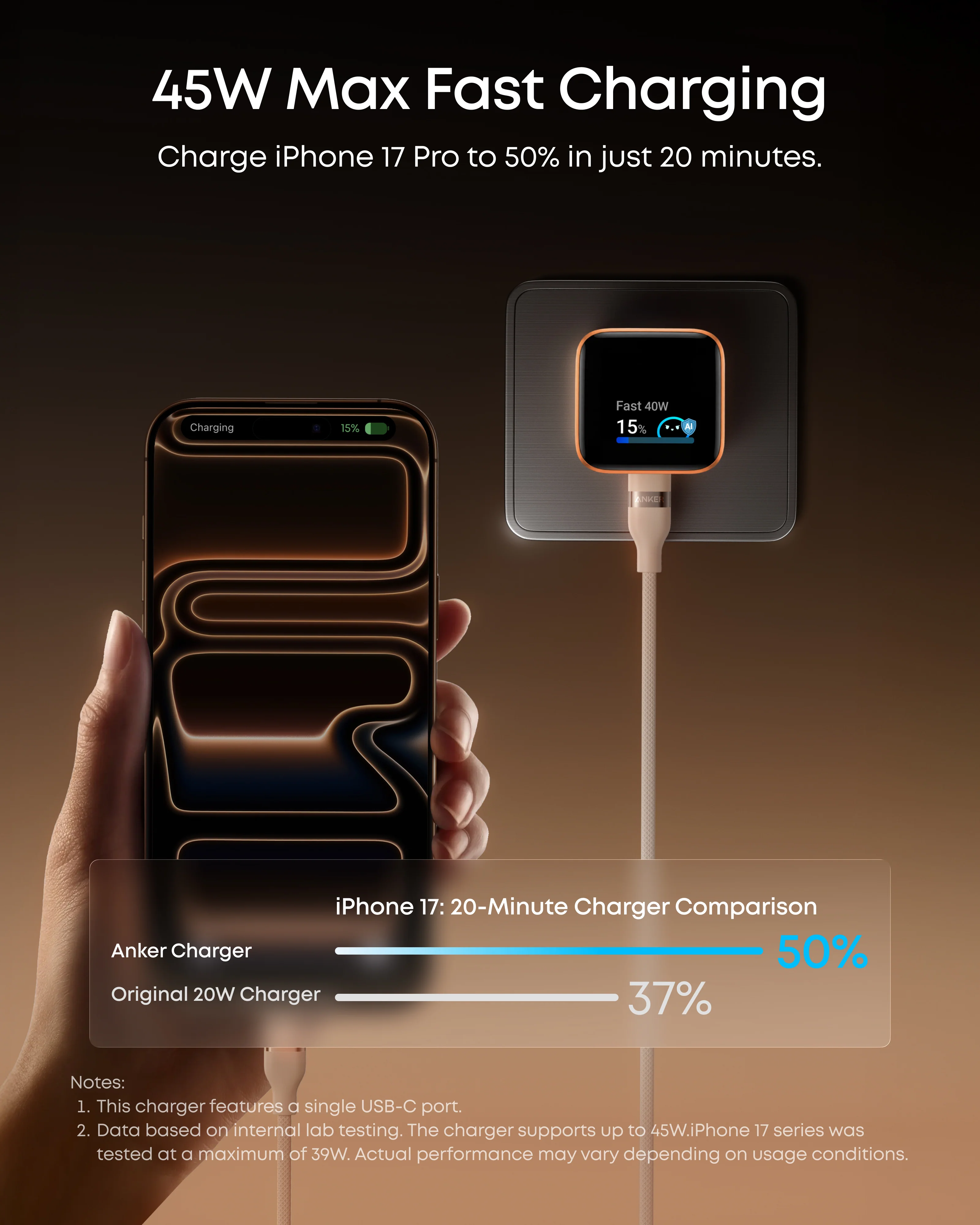 Anker Nano Charger (45W, Smart Display, 180° Foldable) - Image 63