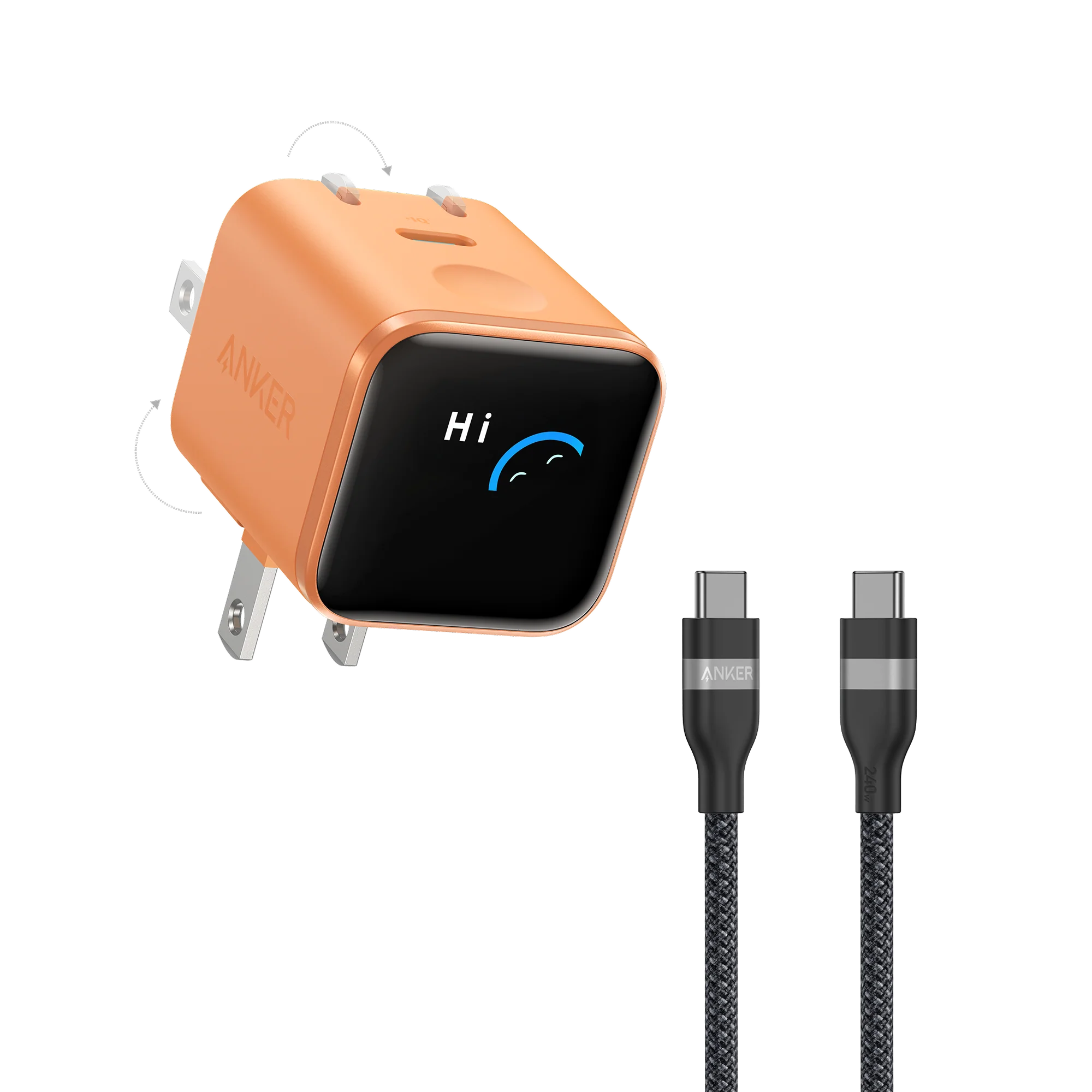 Anker Nano Charger (45W, Smart Display, 180° Foldable) and USB-C to USB-C Cable - Image 31