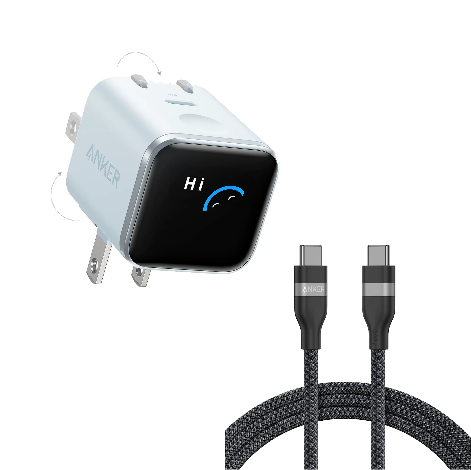 Anker Nano Charger (45W, Smart Display, 180° Foldable) and USB-C to USB-C Cable - Image 61
