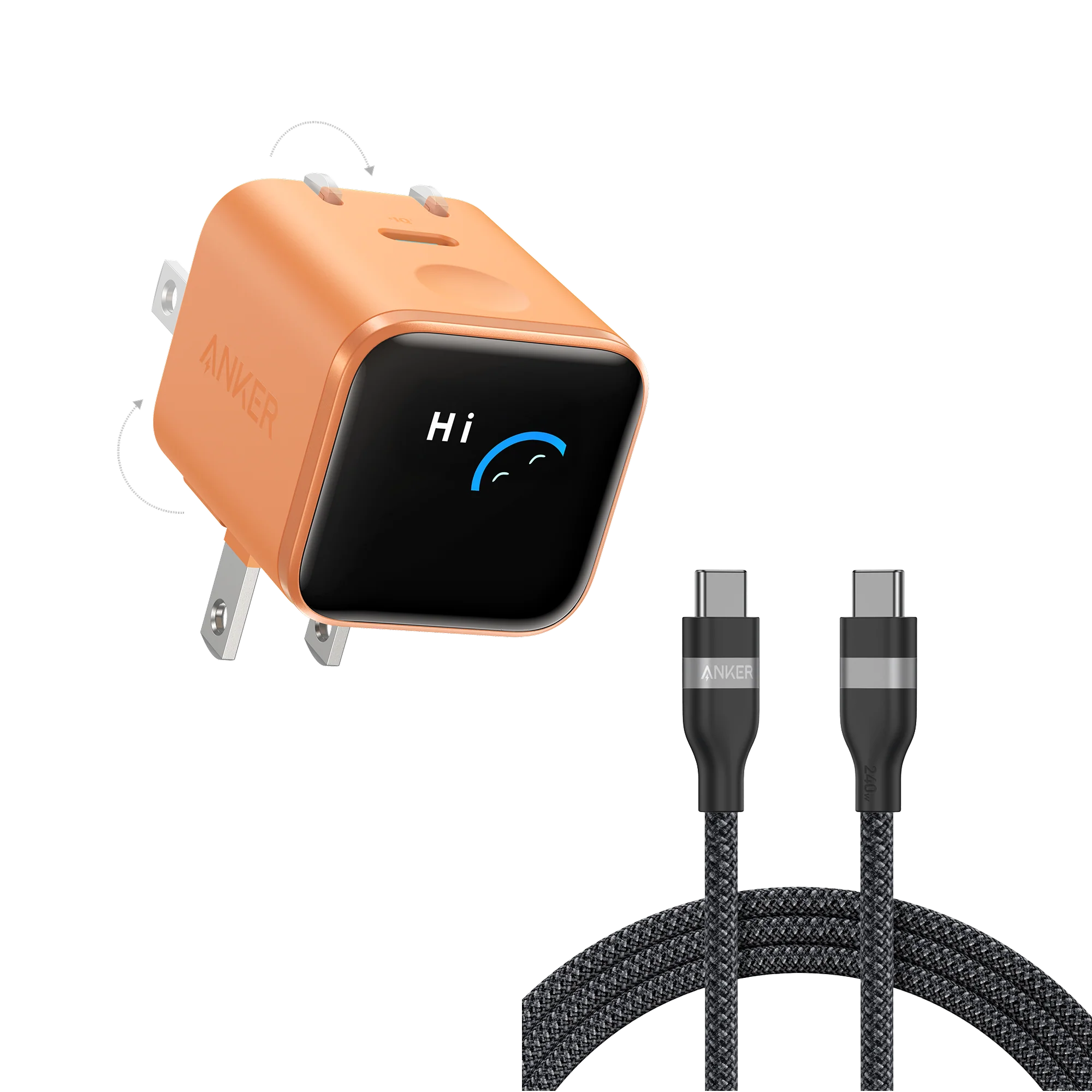 Anker Nano Charger (45W, Smart Display, 180° Foldable) and USB-C to USB-C Cable - Image 71