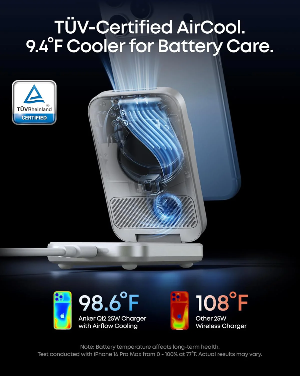 Anker Prime Wireless Charging Station (3-in-1, MagGo, AirCool, Foldable) - Image 13