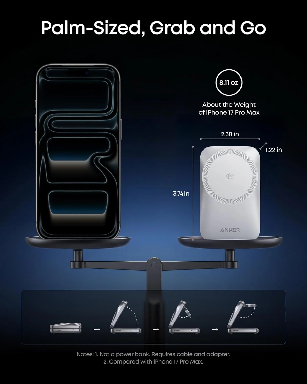 Anker Prime Wireless Charging Station (3-in-1, MagGo, AirCool, Foldable) - Image 14
