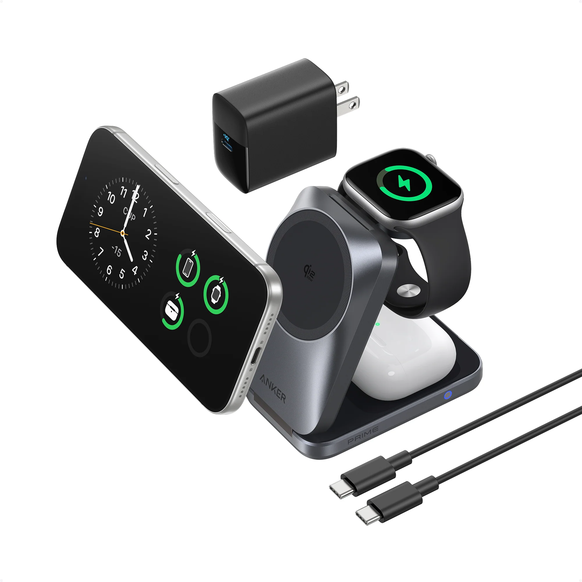 Anker Prime Wireless Charging Station (3-in-1, MagGo, AirCool, Foldable)(BOA) - Image 2
