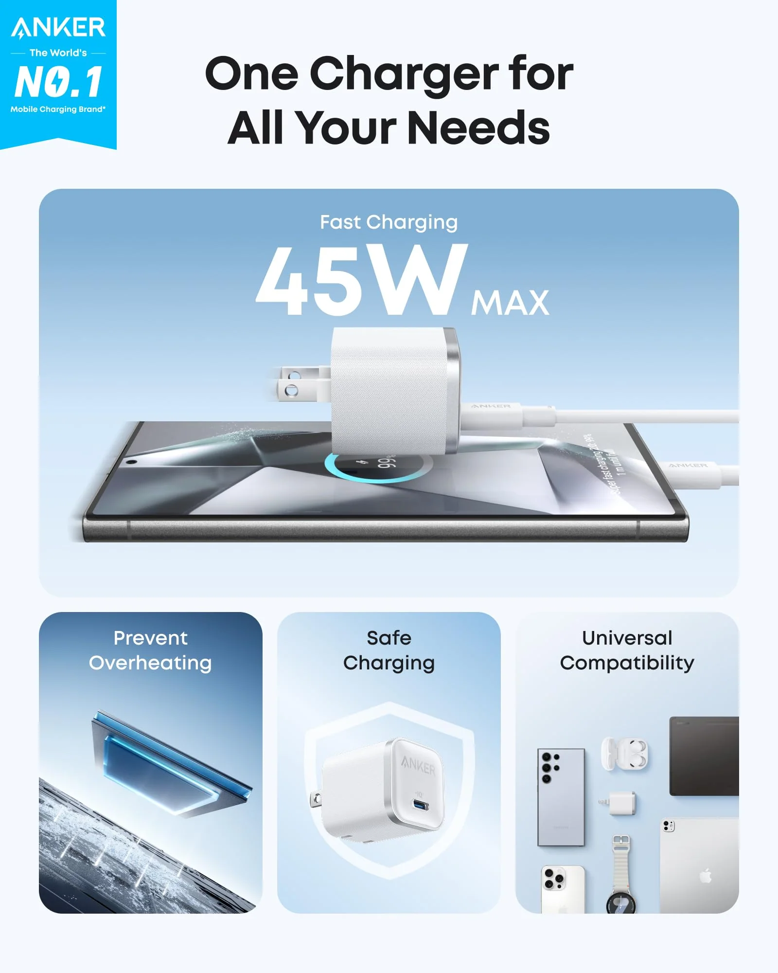 Anker Nano Charger (45W) with USB-C to USB-C Cable 2-Pack - Image 7