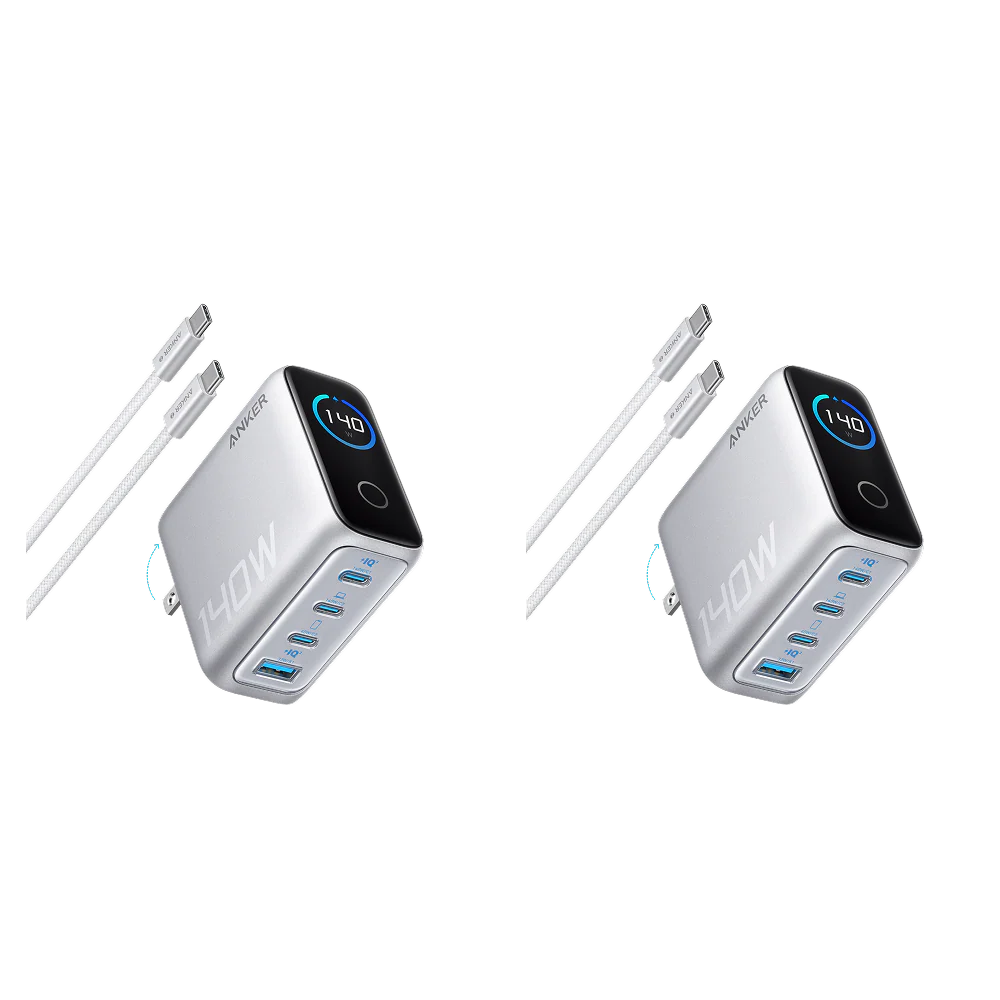 Anker Charger (140W, 4-Port, PD 3.1) with USB-C Cable(2-pack) - Image 8