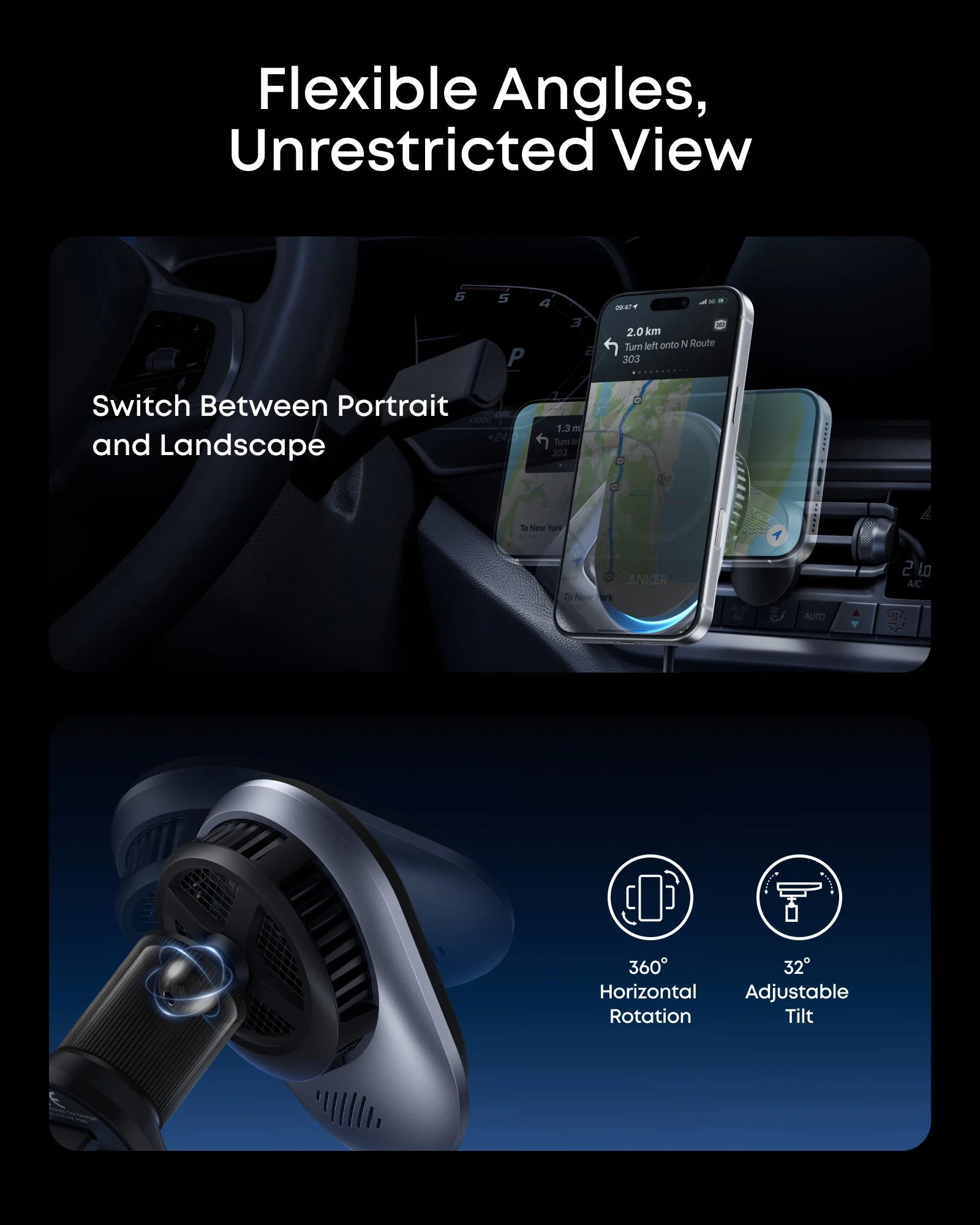 Anker Prime Wireless Car Charger (MagGo, AirCool, Pad) - Image 7