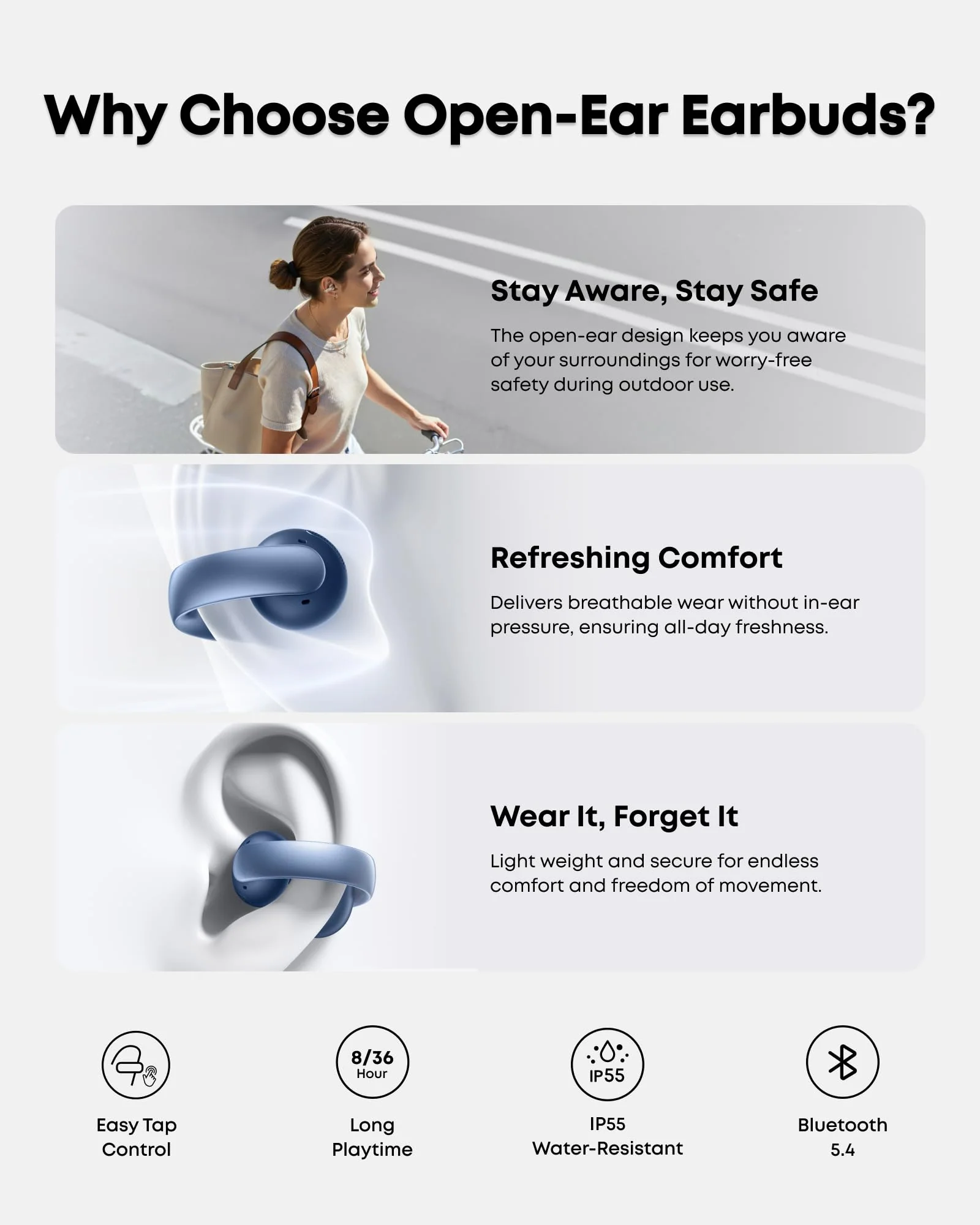 soundcore AeroClip | Open-Ear Clip-On Earbuds with Adaptive Comfort - Image 36