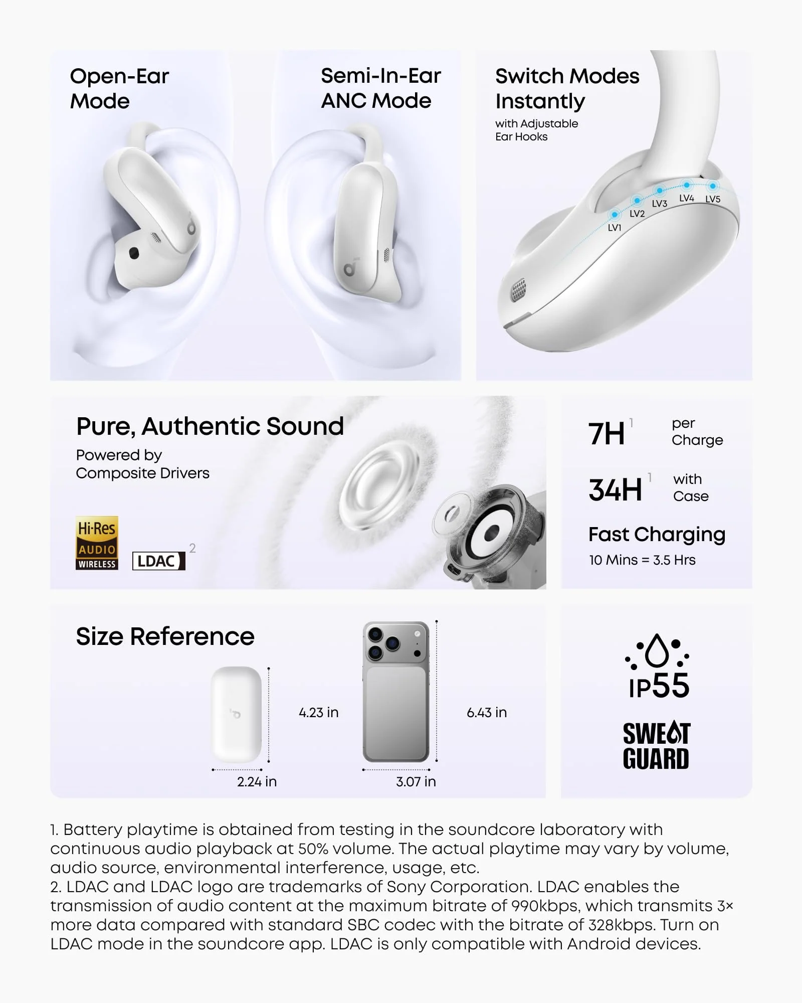 AeroFit 2 Pro｜Dual-Form Earbuds with Open-Ear and Active Noise Cancellation Form - Image 16
