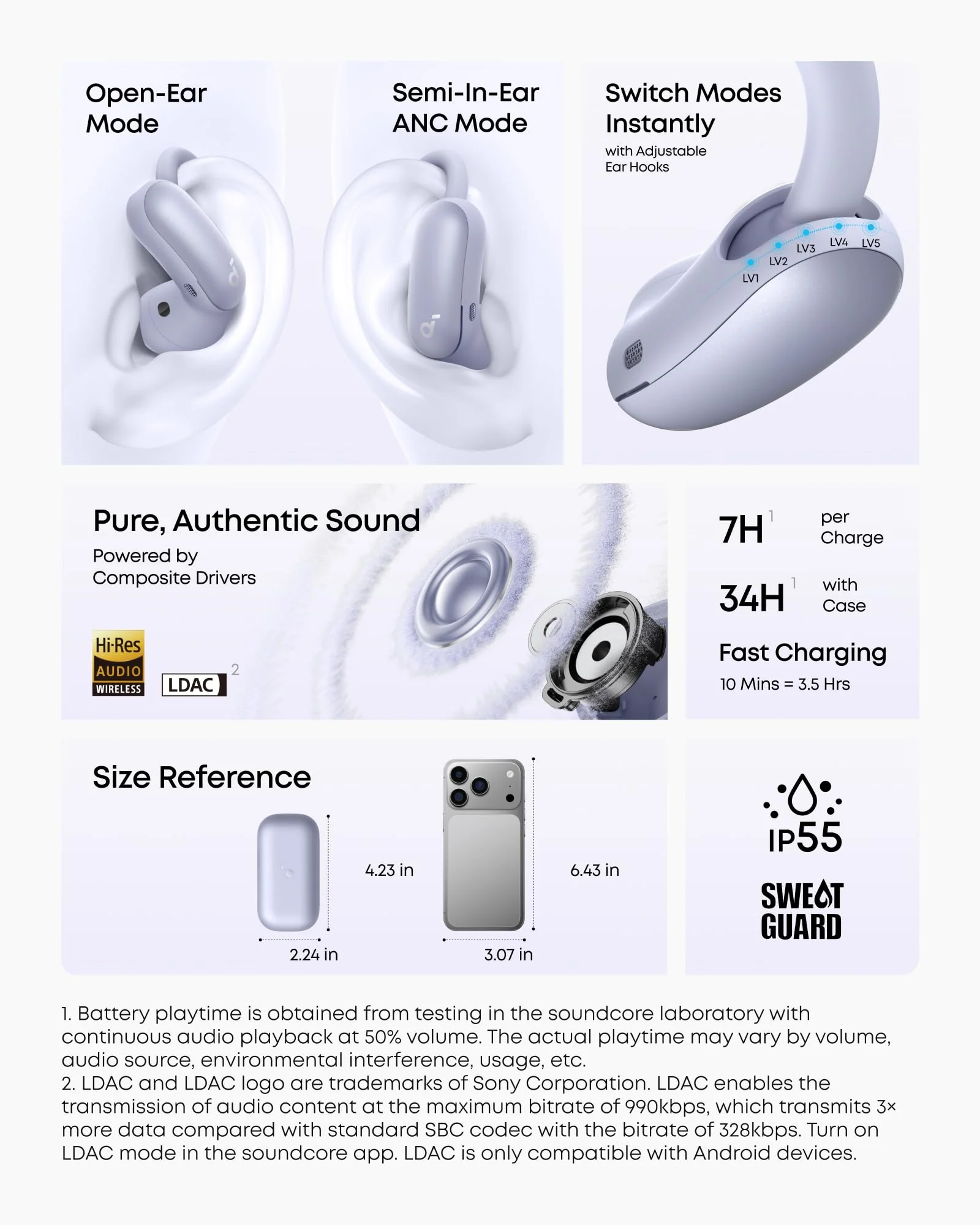 AeroFit 2 Pro｜Dual-Form Earbuds with Open-Ear and Active Noise Cancellation Form - Image 26