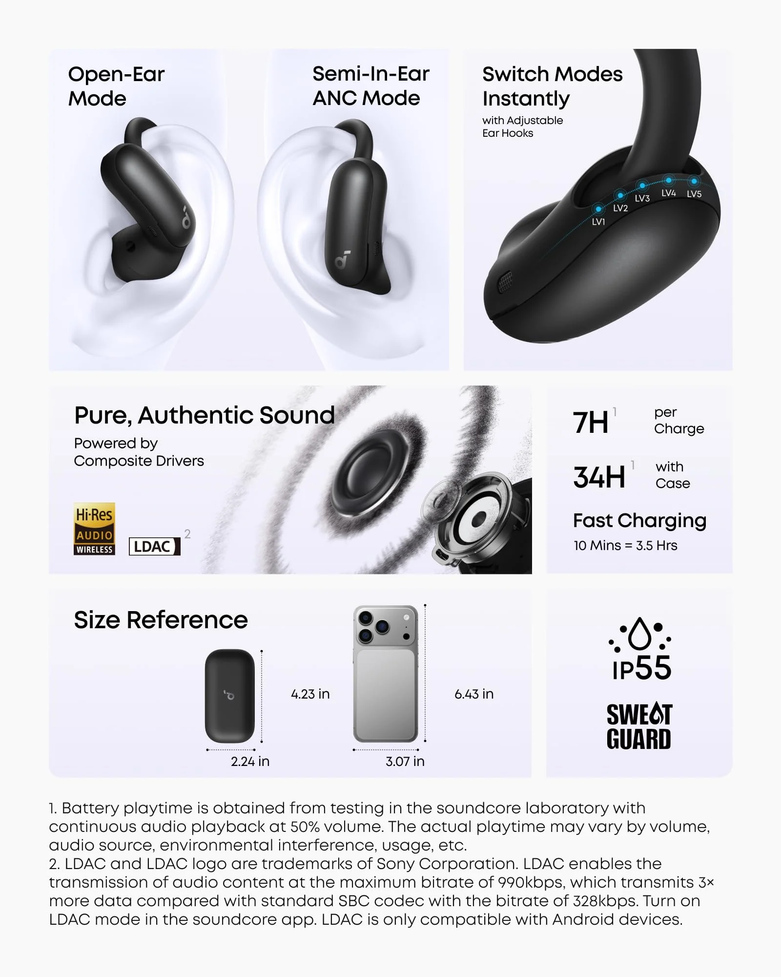 AeroFit 2 Pro｜Dual-Form Earbuds with Open-Ear and Active Noise Cancellation Form - Image 8