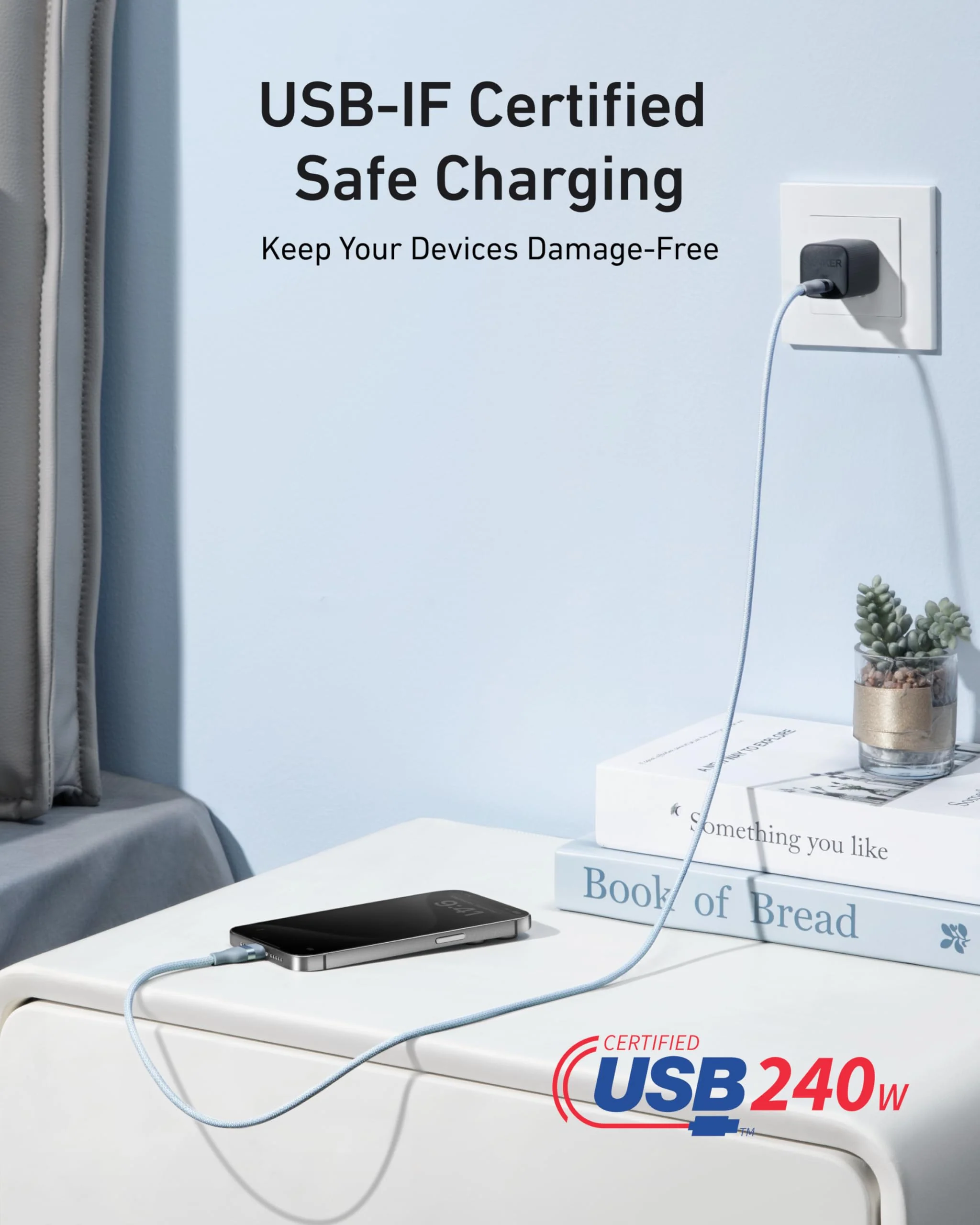 Anker USB-C to USB-C Cable (3 ft / 6 ft, 240W, Upcycled-Braided) - Image 32