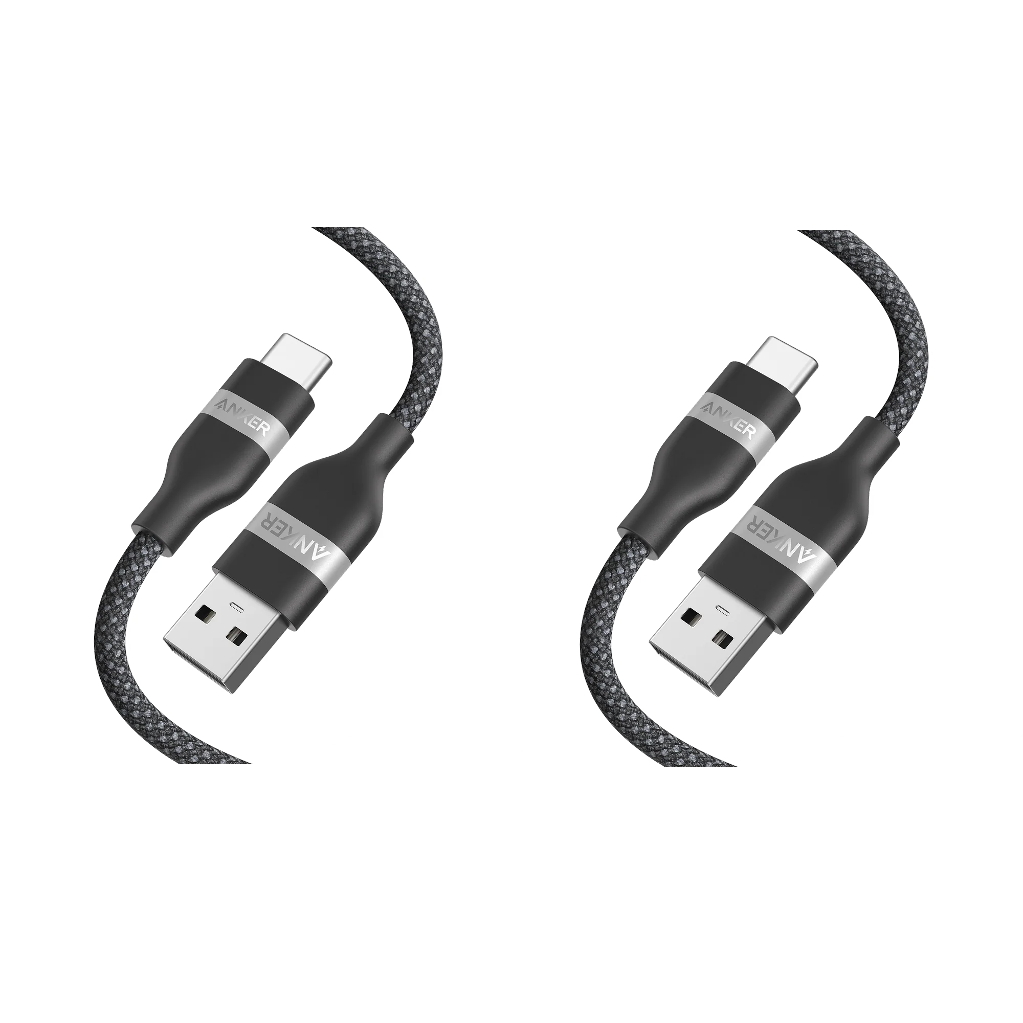 Anker USB-A to USB-C Cable (6 ft, Upcycled-Braided) 2-Pack
