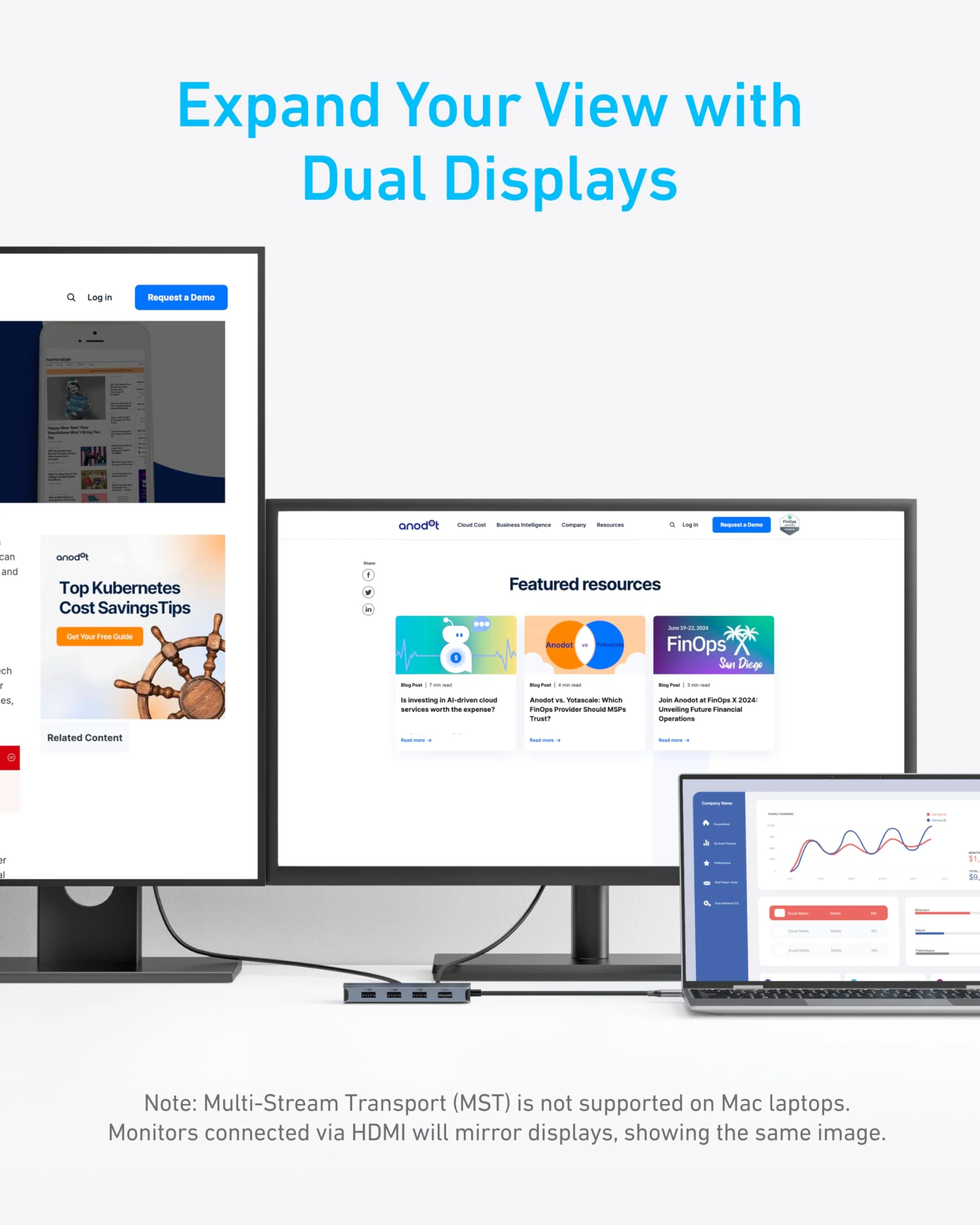 Refurbished Anker USB-C Hub (7-in-1, Dual Display) - Image 3