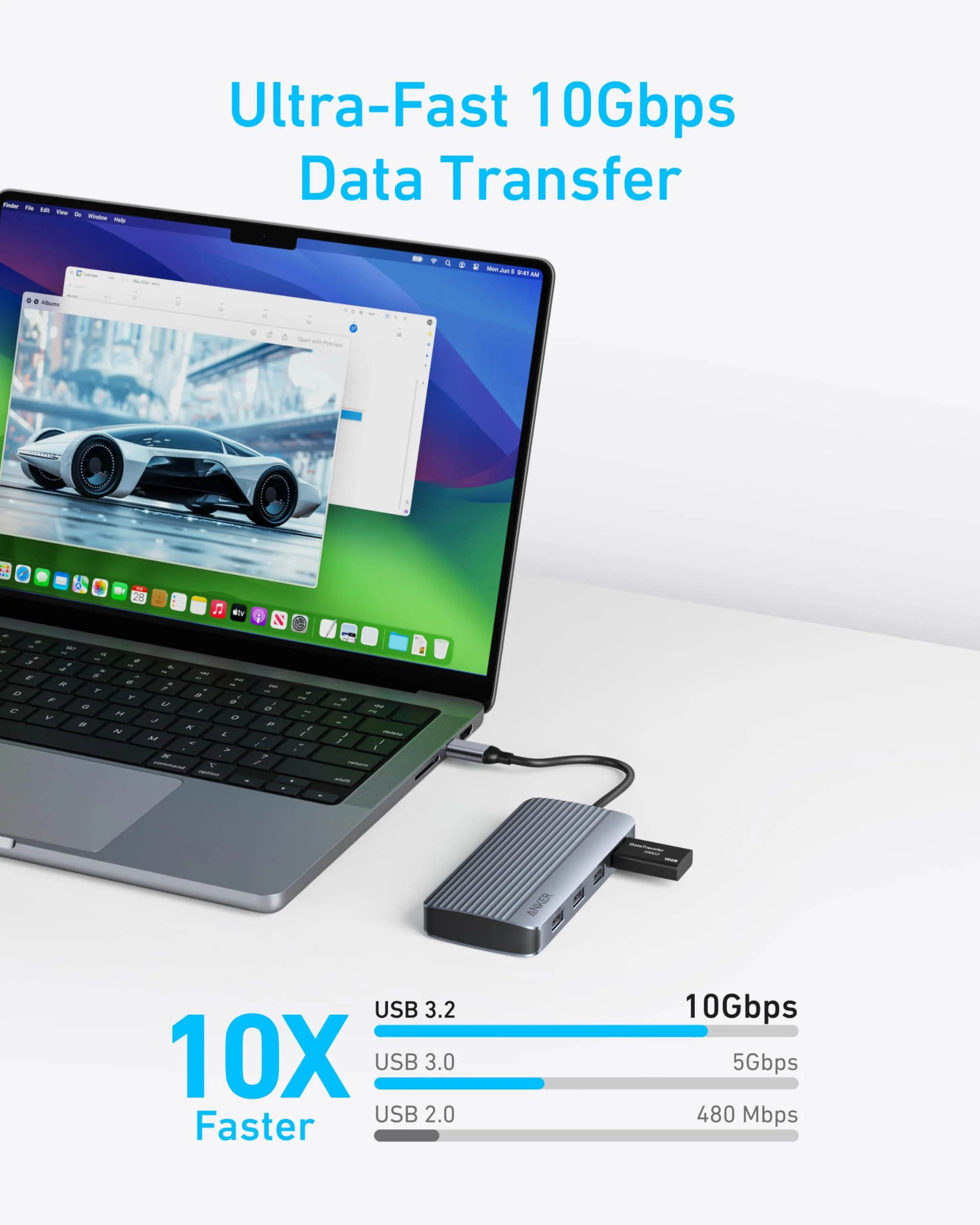 Refurbished Anker USB-C Hub (7-in-1, Dual Display) - Image 5