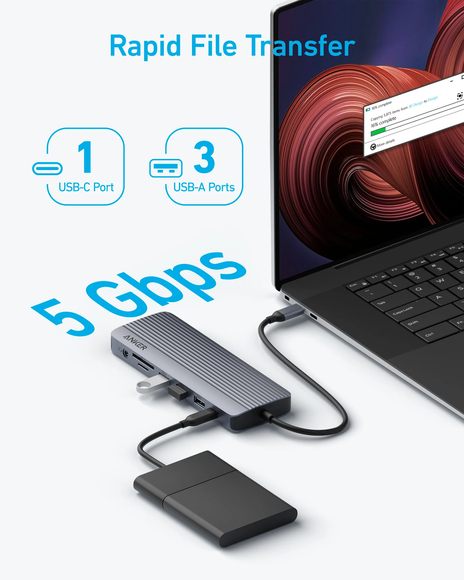 Anker USB-C Hub (14-in-1, Triple Display) - Image 5