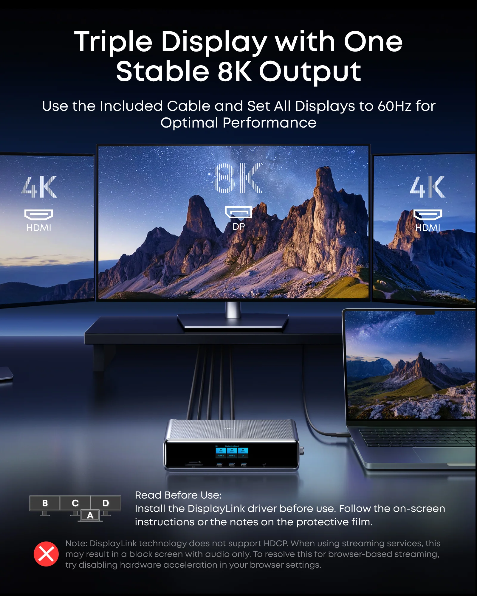 Anker Prime Docking Station (14-in-1, Triple Display, DisplayLink) with DL7400 - Image 4