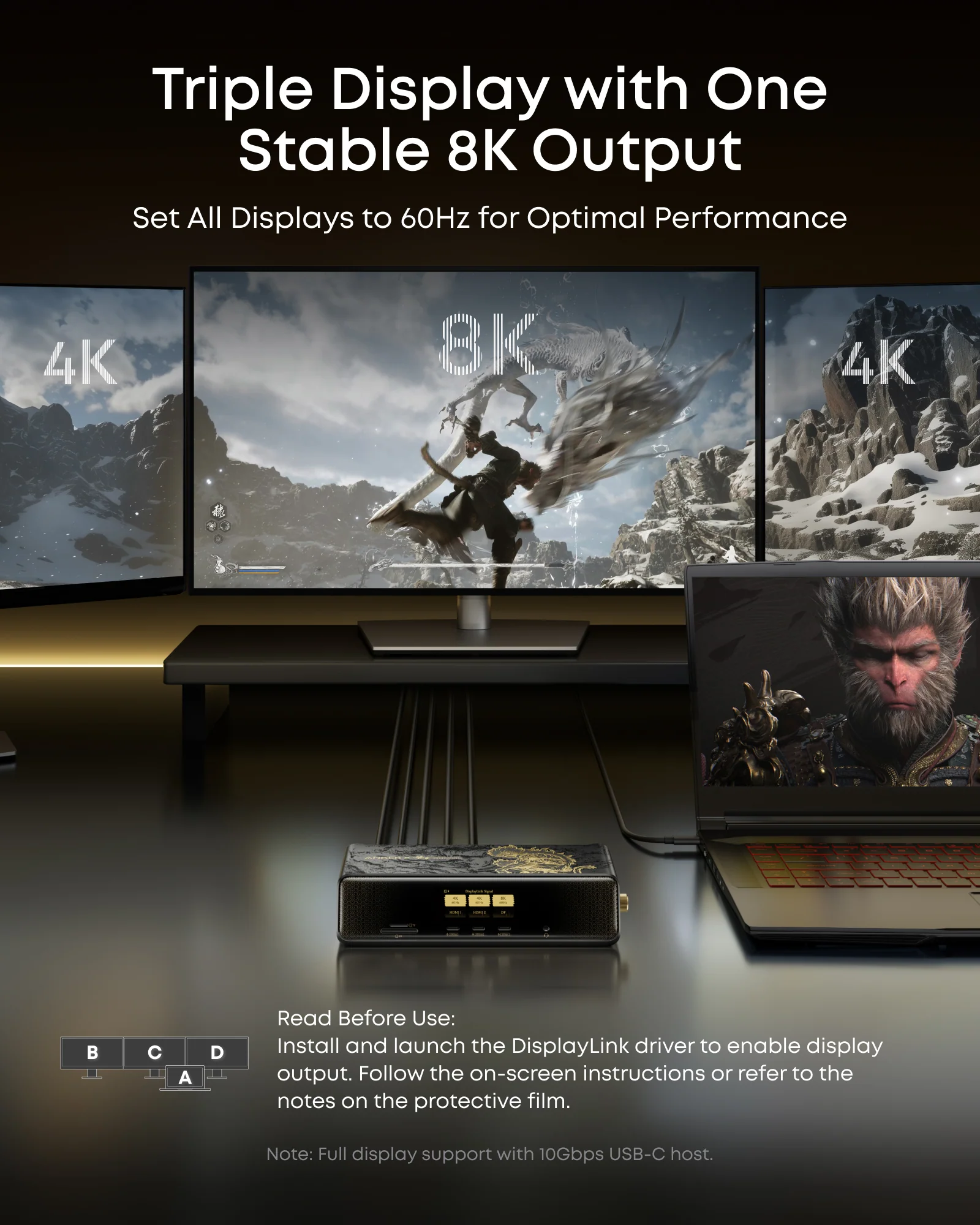 (Anker × Black Myth: Wukong Edition) Anker Prime Docking Station (14-in-1, Triple Display, DisplayLink) with DL7400 - Image 4
