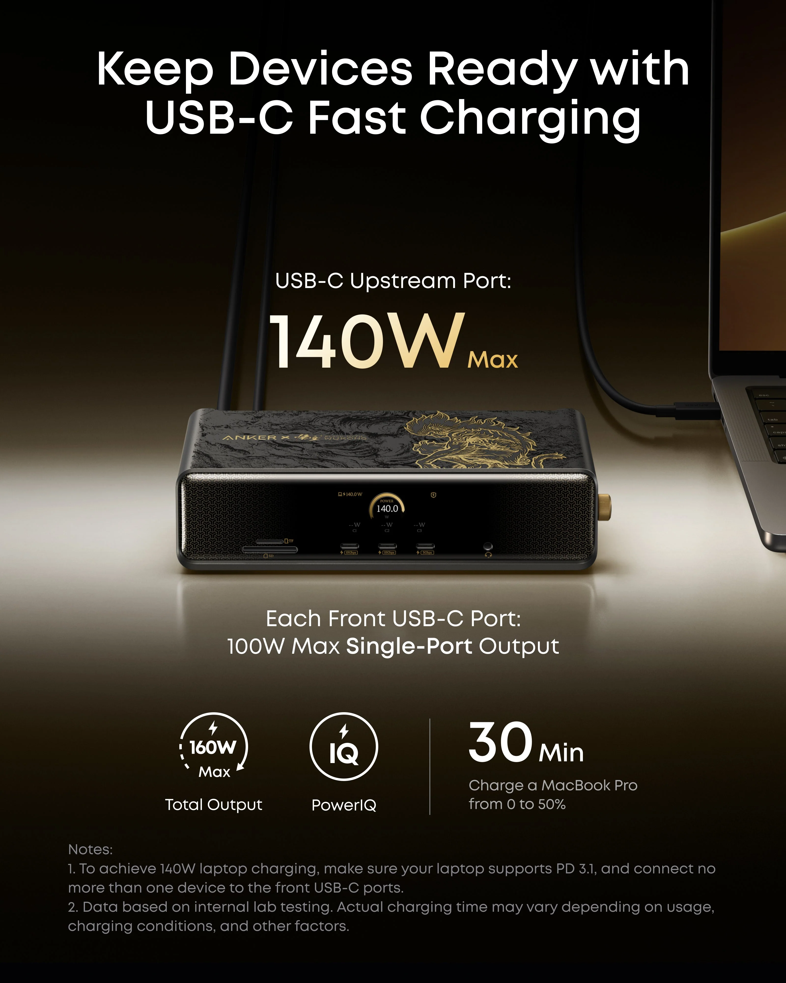 (Anker × Black Myth: Wukong Edition) Anker Prime Docking Station (14-in-1, Triple Display, DisplayLink) with DL7400 - Image 5