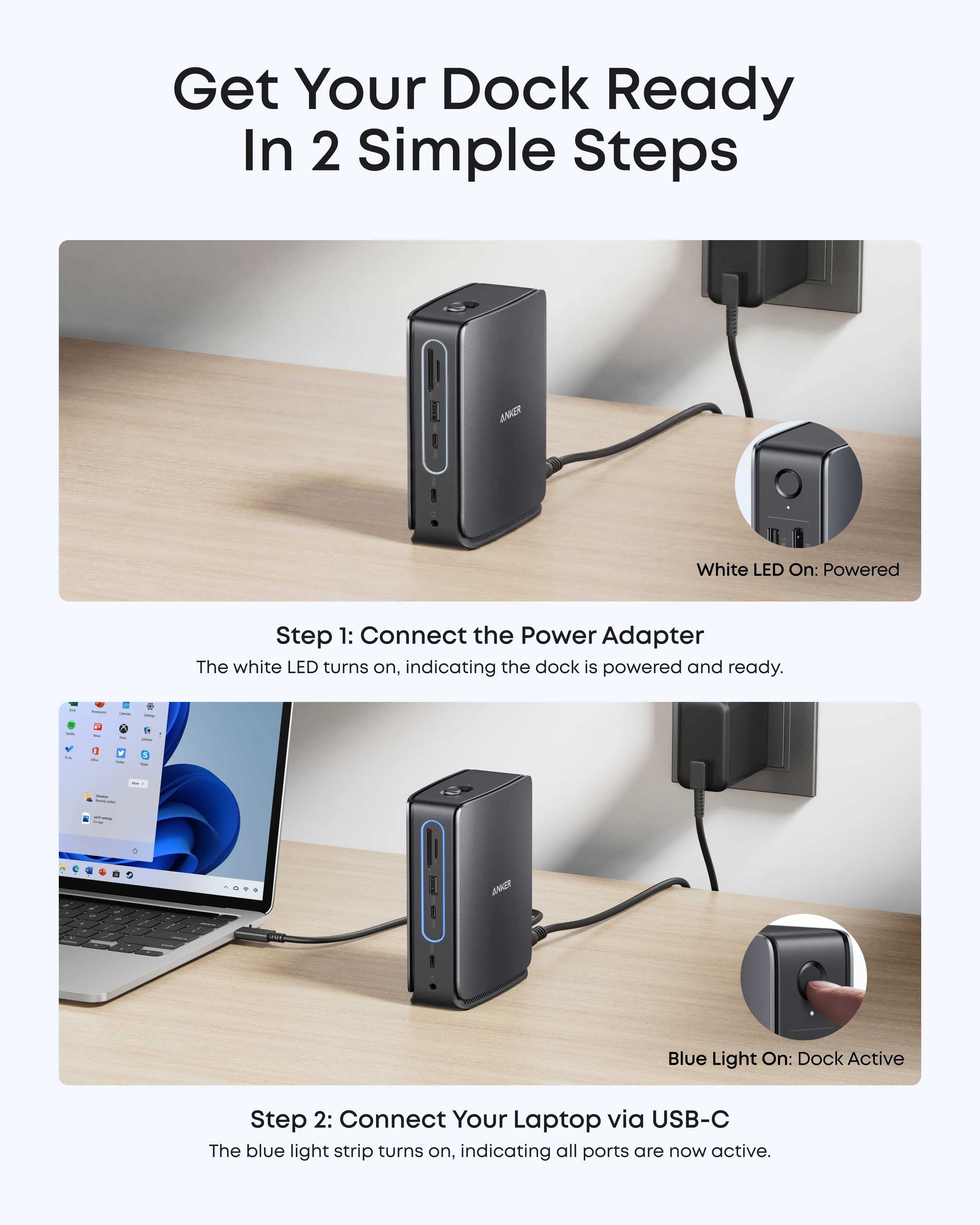 Anker Nano Docking Station (13-in-1, Triple Display, Built-In Removable Hub) - Image 6