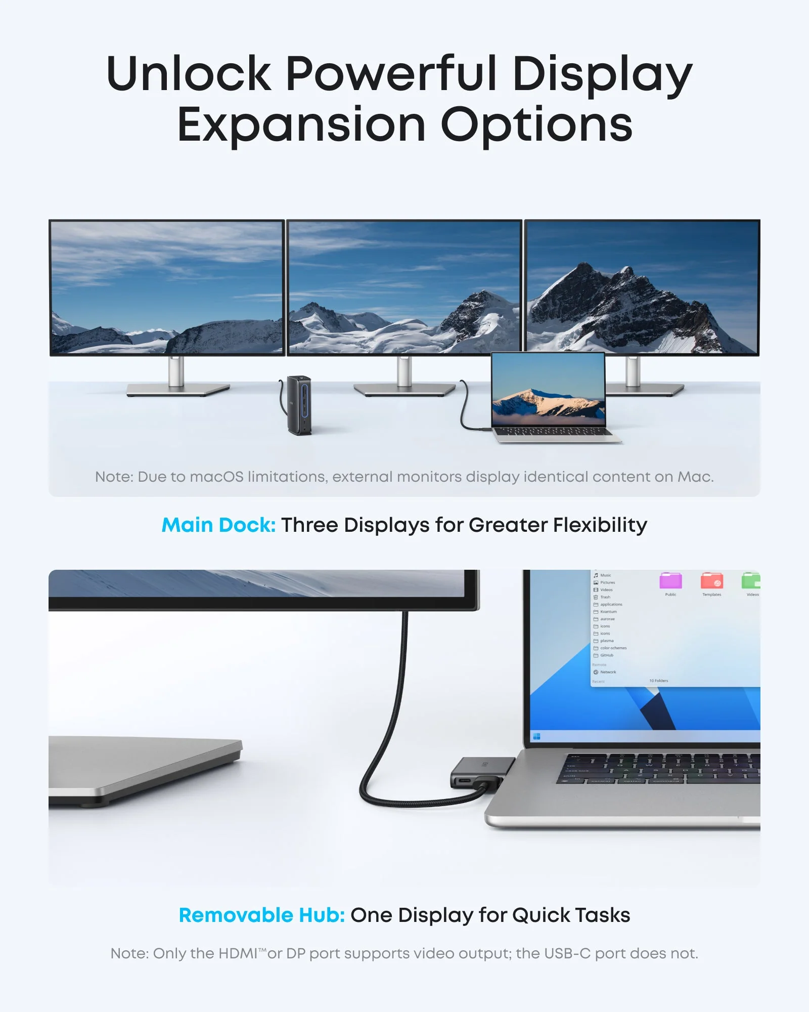 Anker Nano Docking Station (13-in-1, Triple Display, Built-In Removable Hub) - Image 7