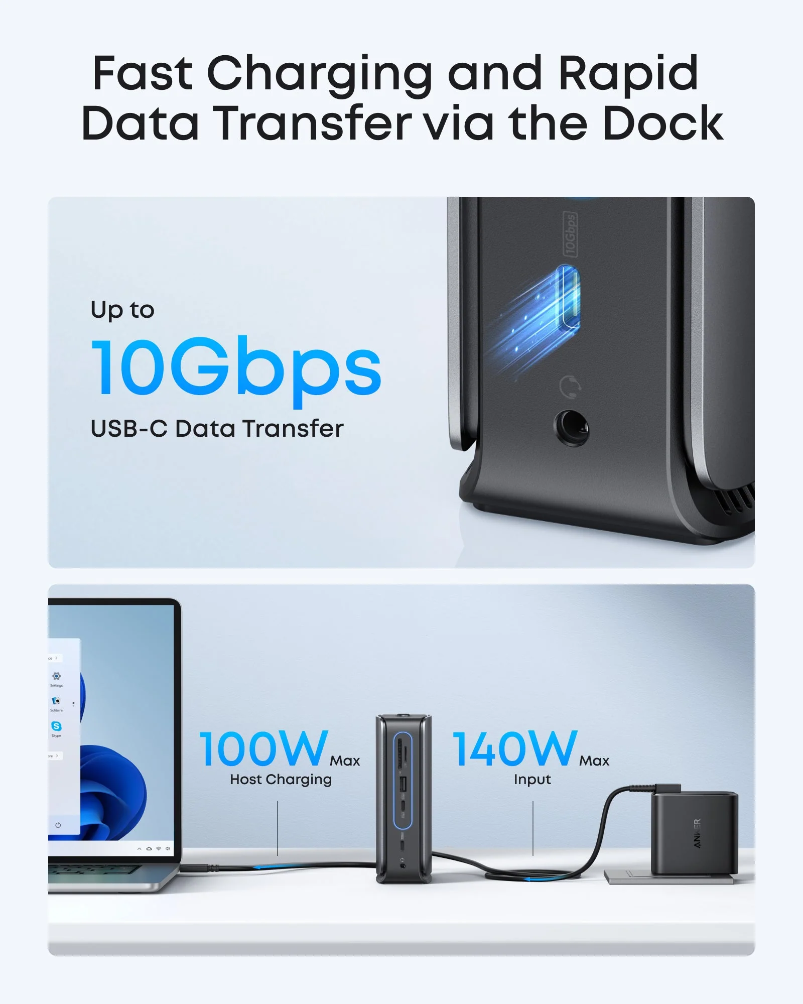Anker Nano Docking Station (13-in-1, Triple Display, Built-In Removable Hub) - Image 8