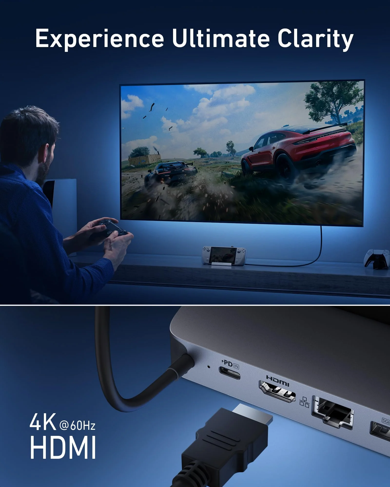 Anker USB-C Hub (6-in-1, For Handheld Game Console) - Image 3
