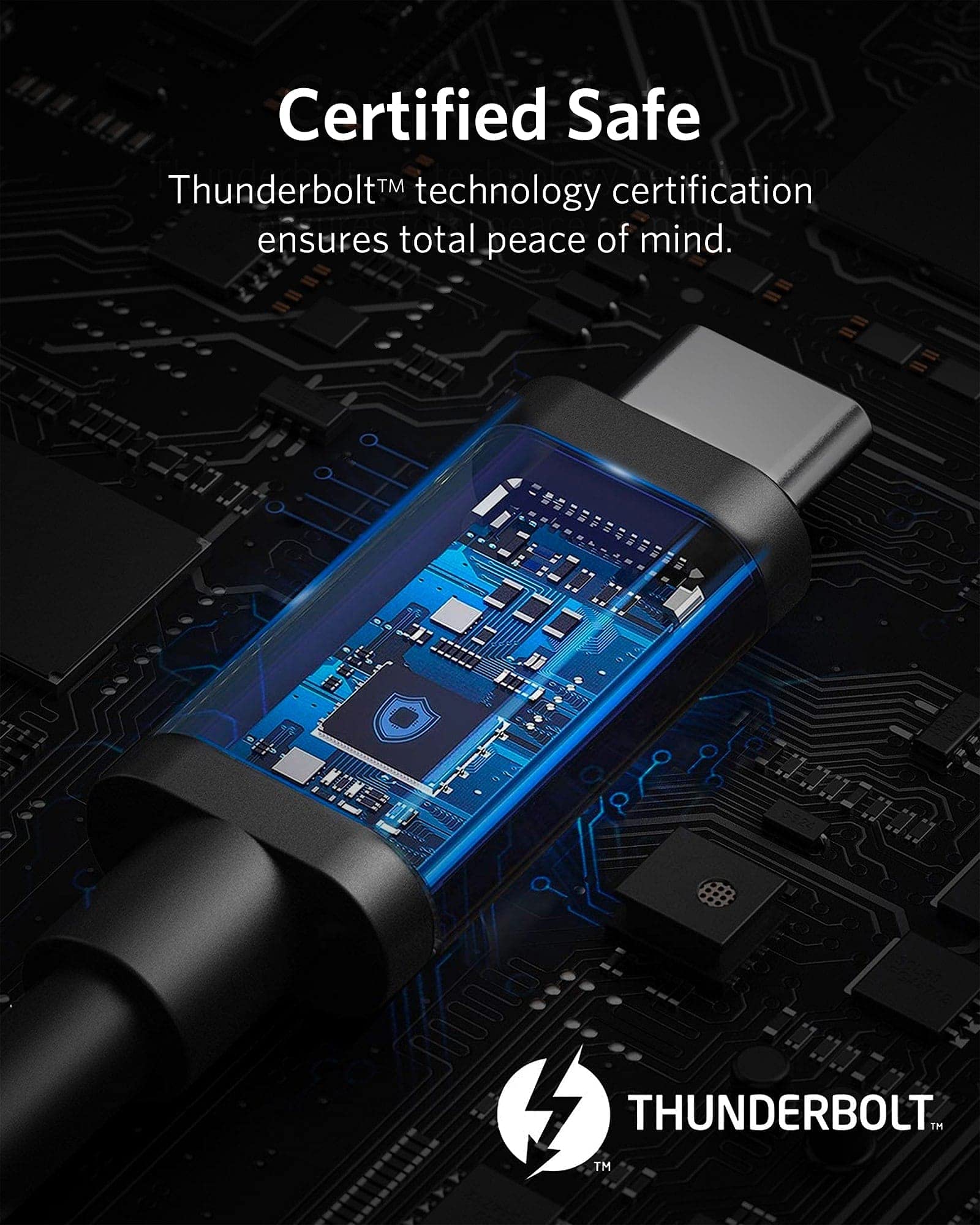 Refurbished Anker USB-C to USB-C Thunderbolt 4 100W Cable (2.3 ft) - Image 5
