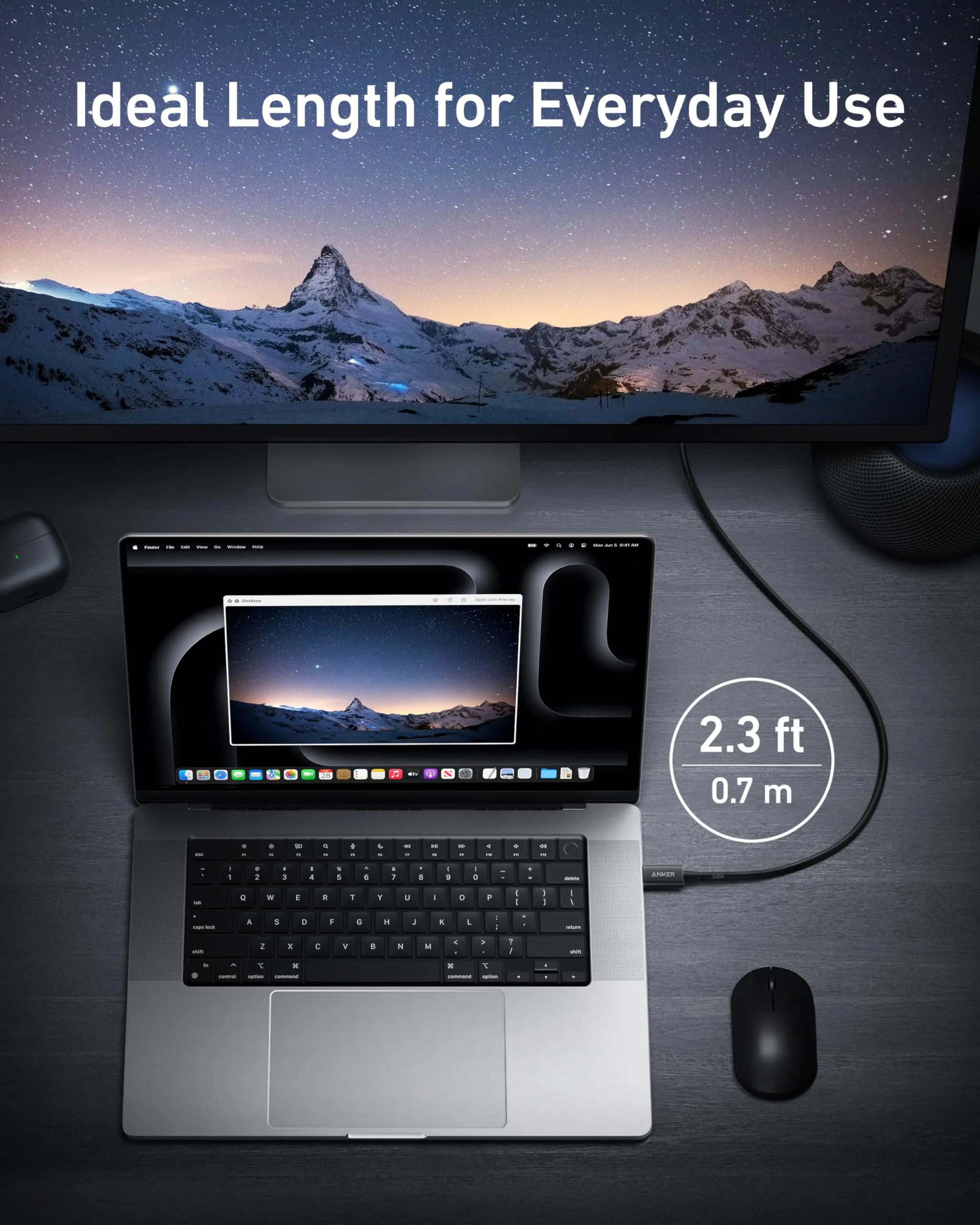 Anker Thunderbolt 4 Certified USB C to USB C Cable - Image 5