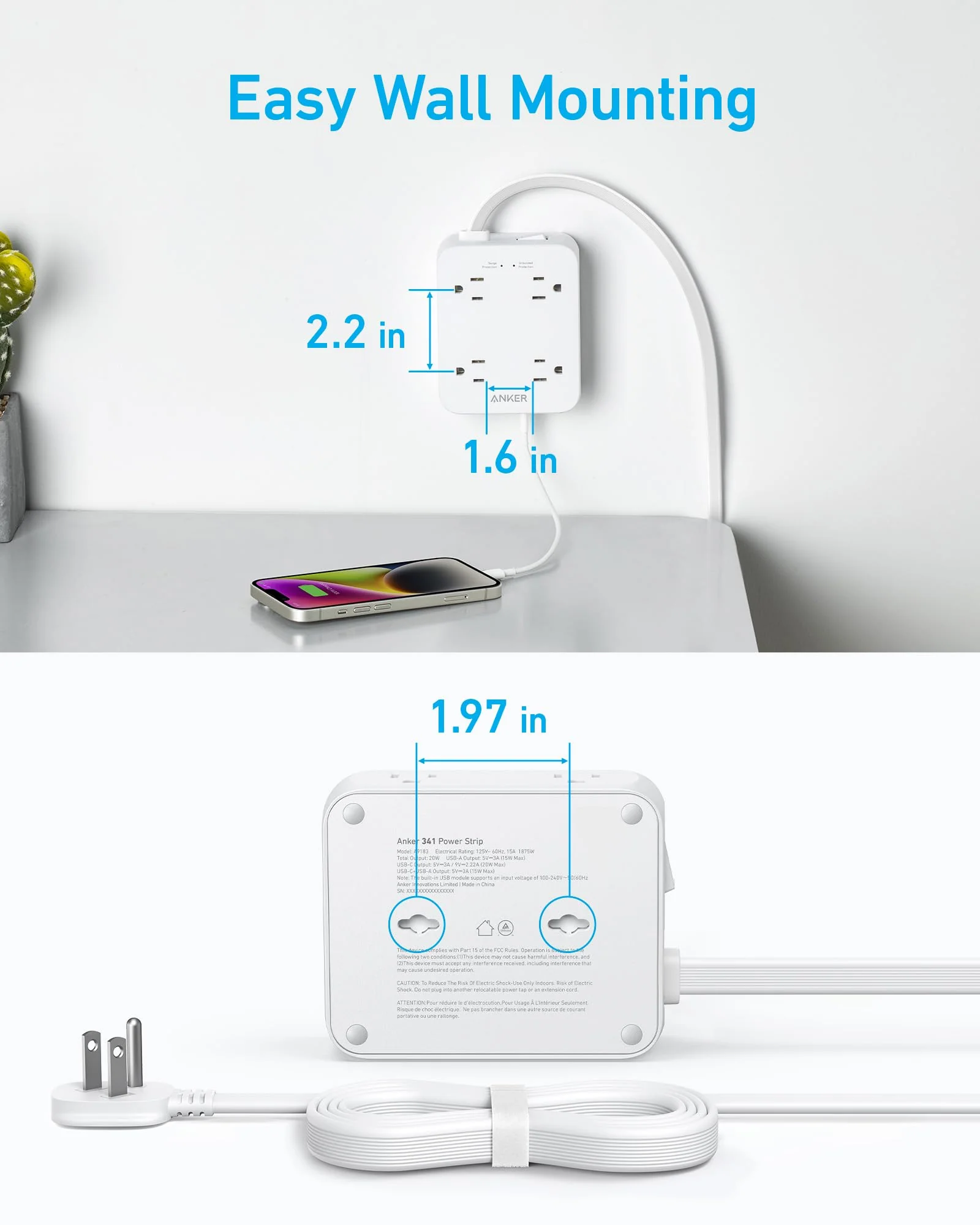 Anker <b>341</b> USB Power Strip - Image 6