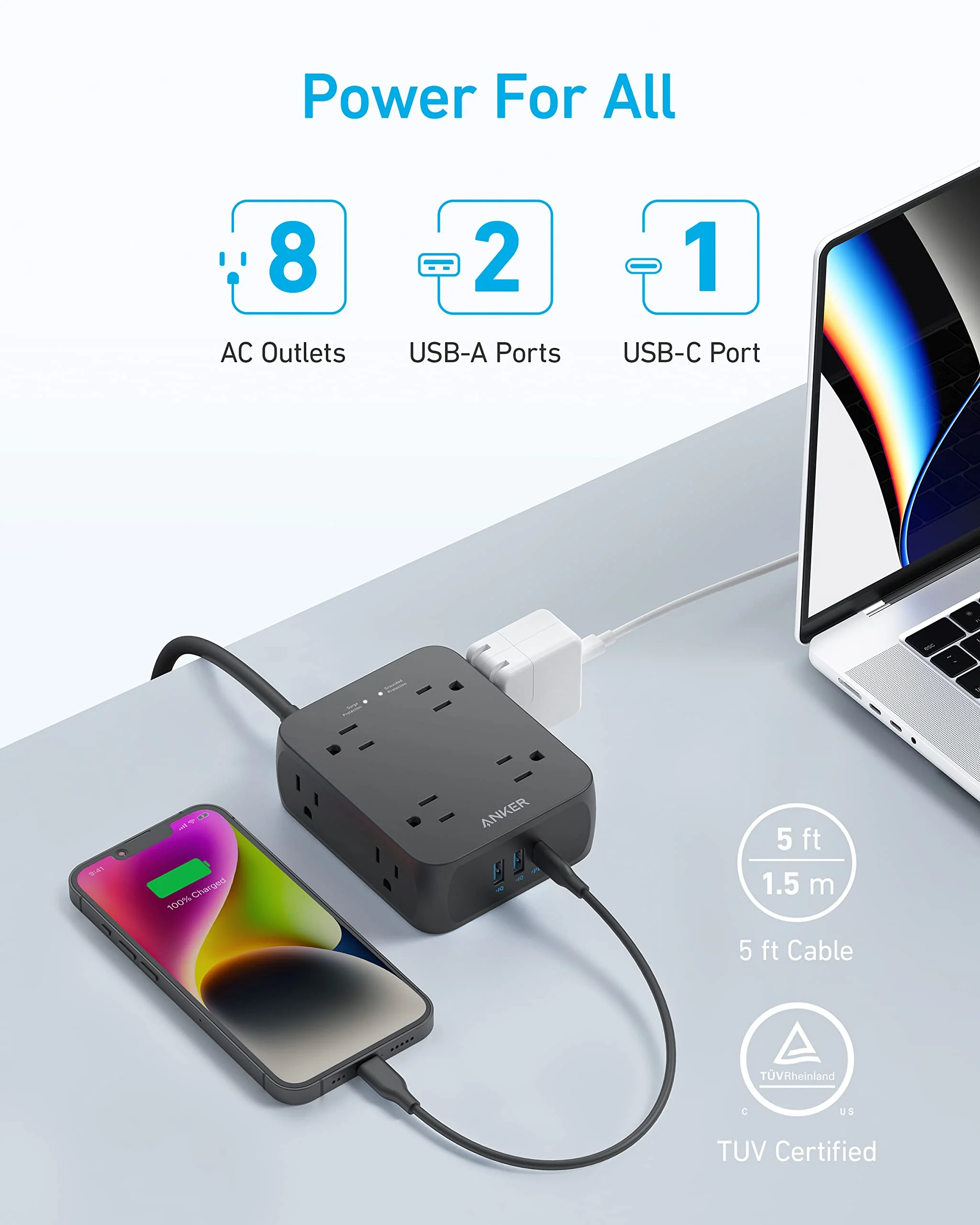 Anker <b>341</b> USB Power Strip - Image 9