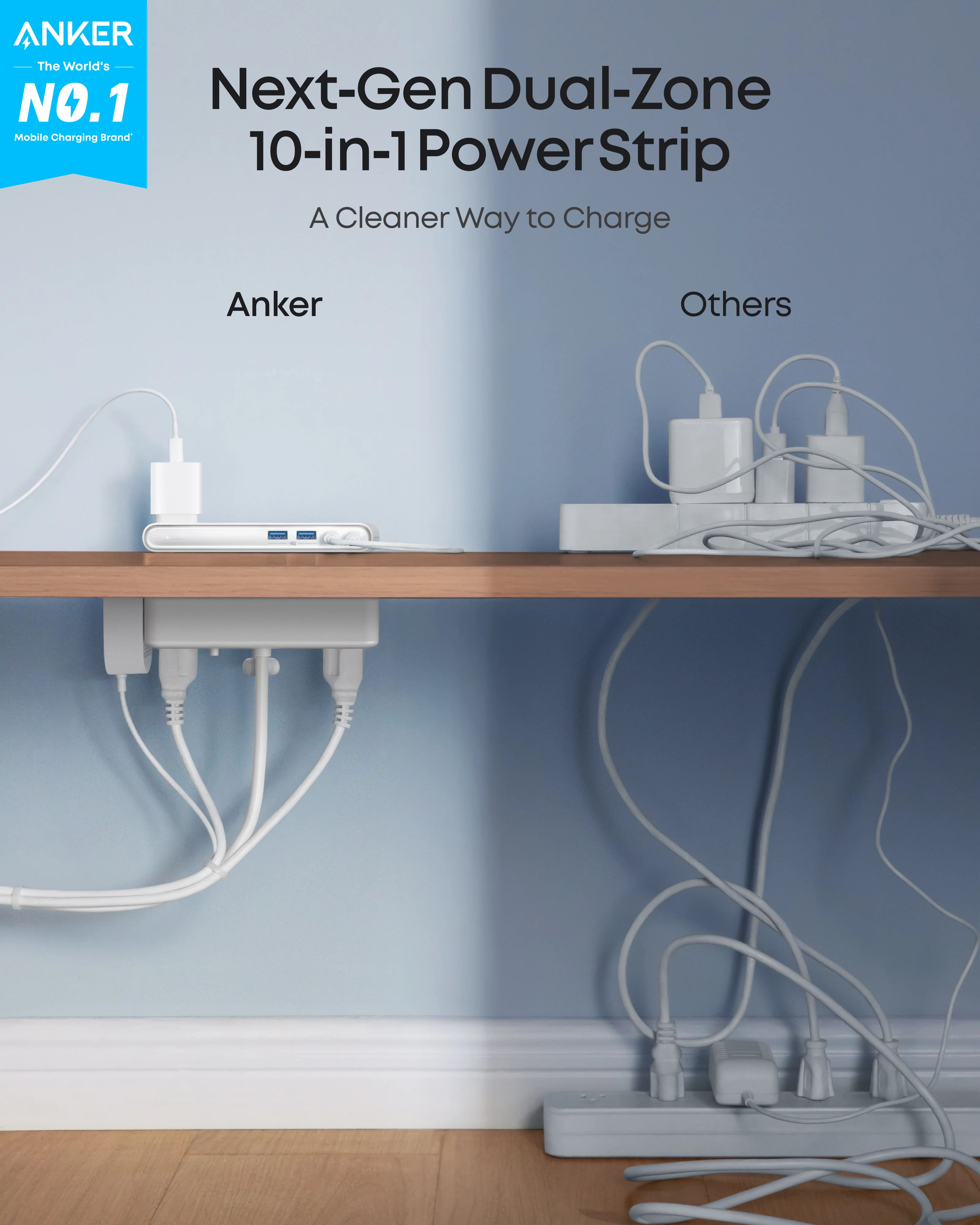 Anker Nano Power Strip (10-in-1, 70W, Clamp) - Image 8