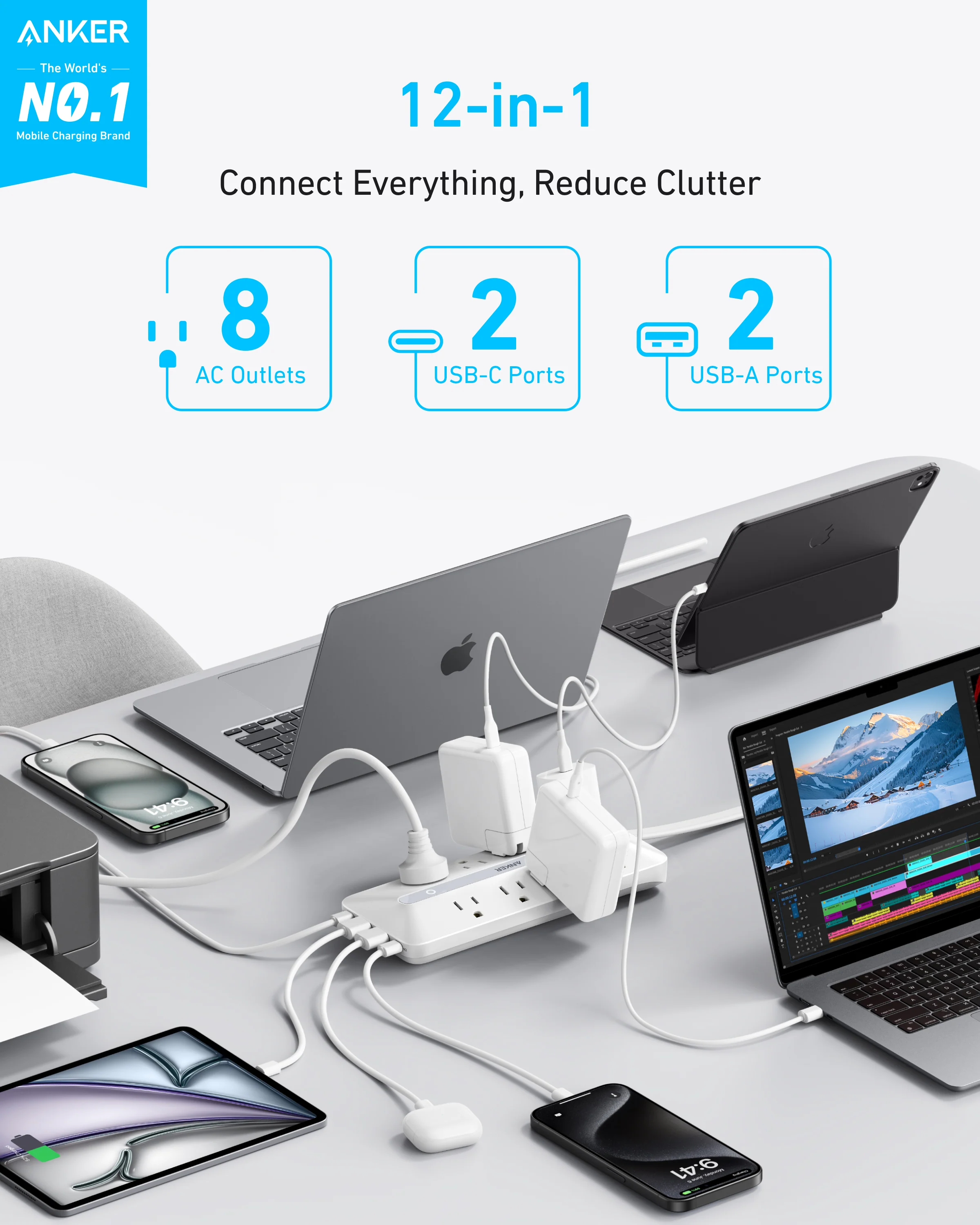 Anker USB Power Strip (12-in-1, 35W) - Image 8