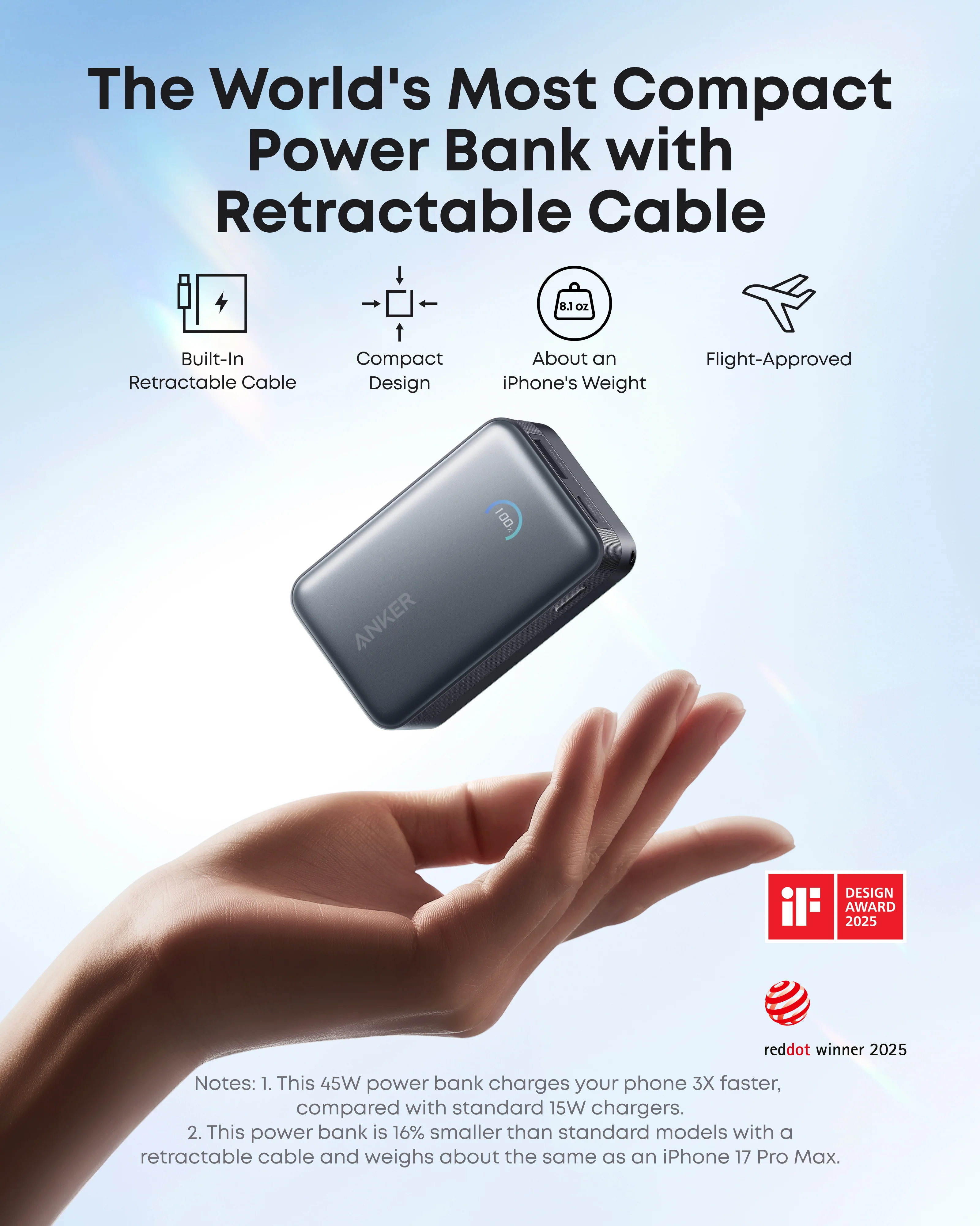 Anker Nano Power Bank (10K, 45W, Built-In Retractable USB-C Cable) | Customizable - Image 11