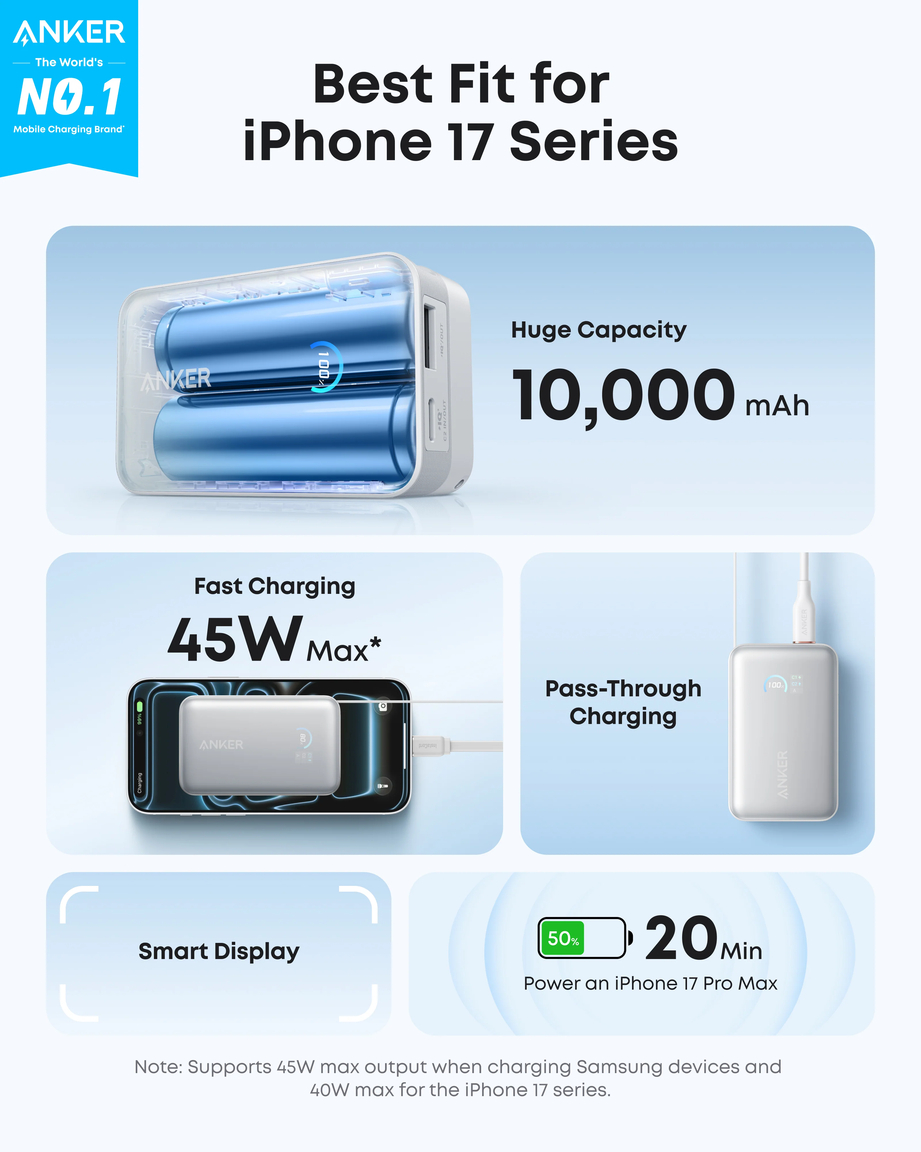 Anker Nano Power Bank (10K, 45W, Built-In Retractable USB-C Cable) | Customizable - Image 2