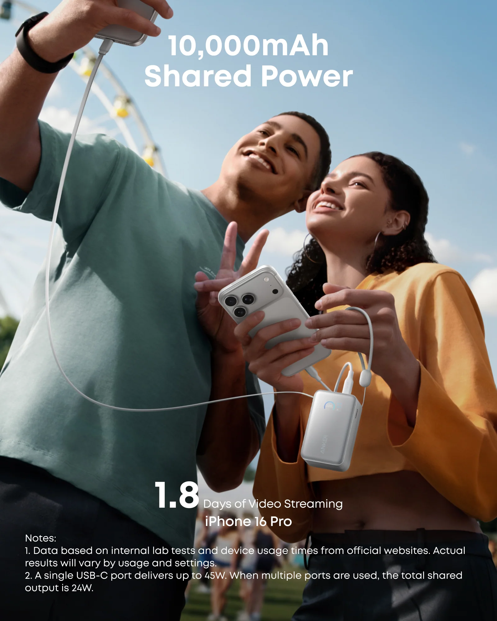 Anker Nano Power Bank (10K, 45W, Built-In Retractable USB-C Cable) | Customizable - Image 5