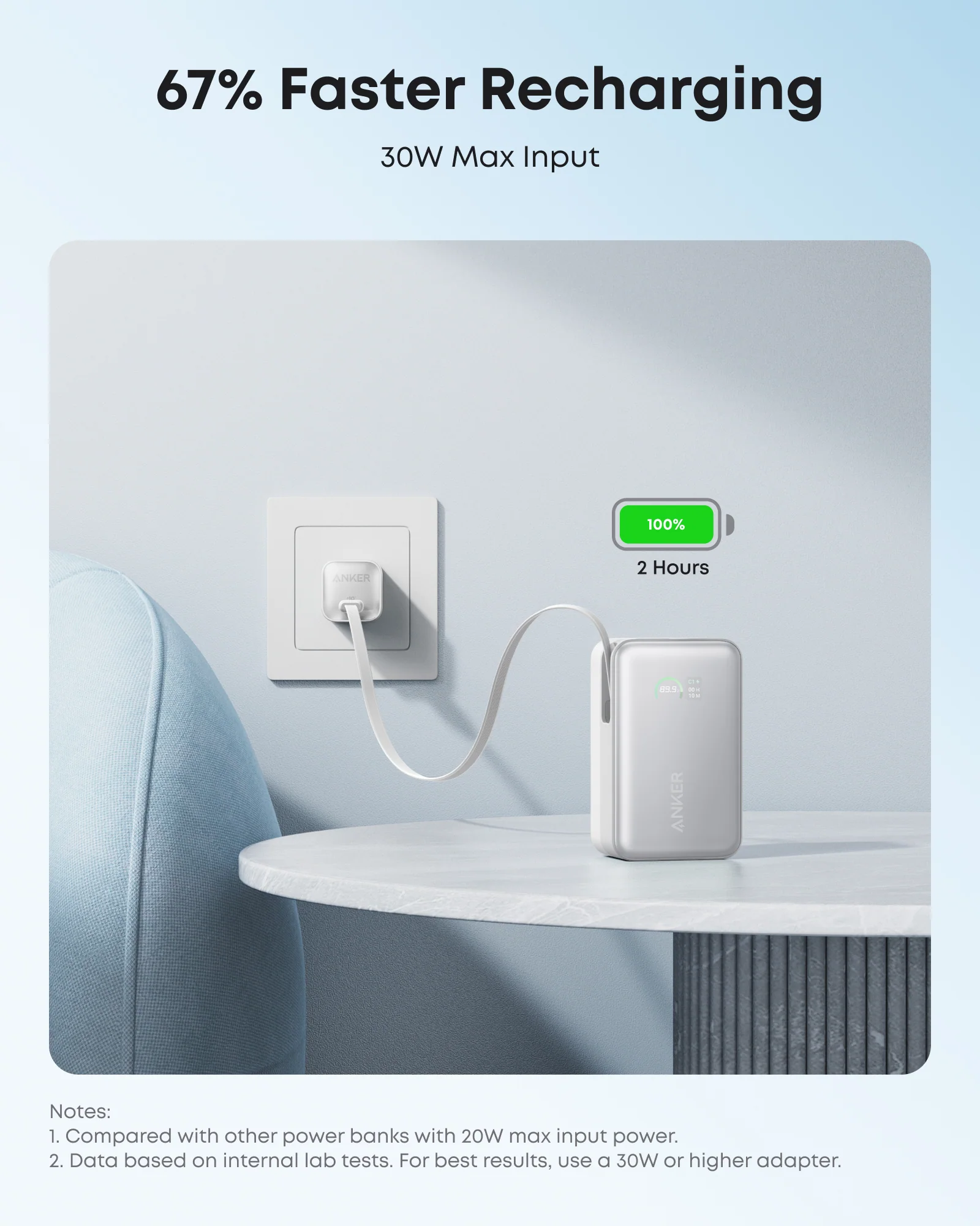 Anker Nano Power Bank (10K, 45W, Built-In Retractable USB-C Cable) | Customizable - Image 7
