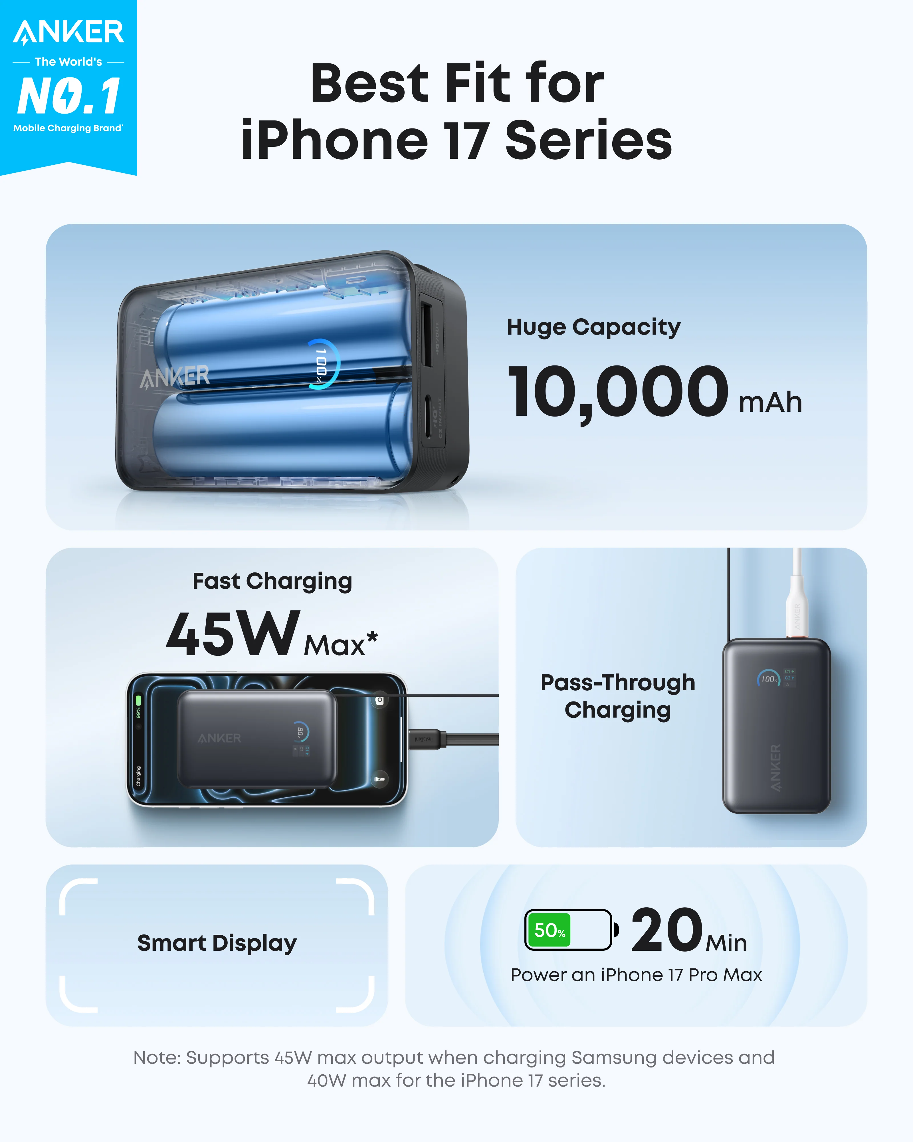Anker Nano Power Bank (10K, 45W, Built-In Retractable USB-C Cable) | Customizable - Image 9