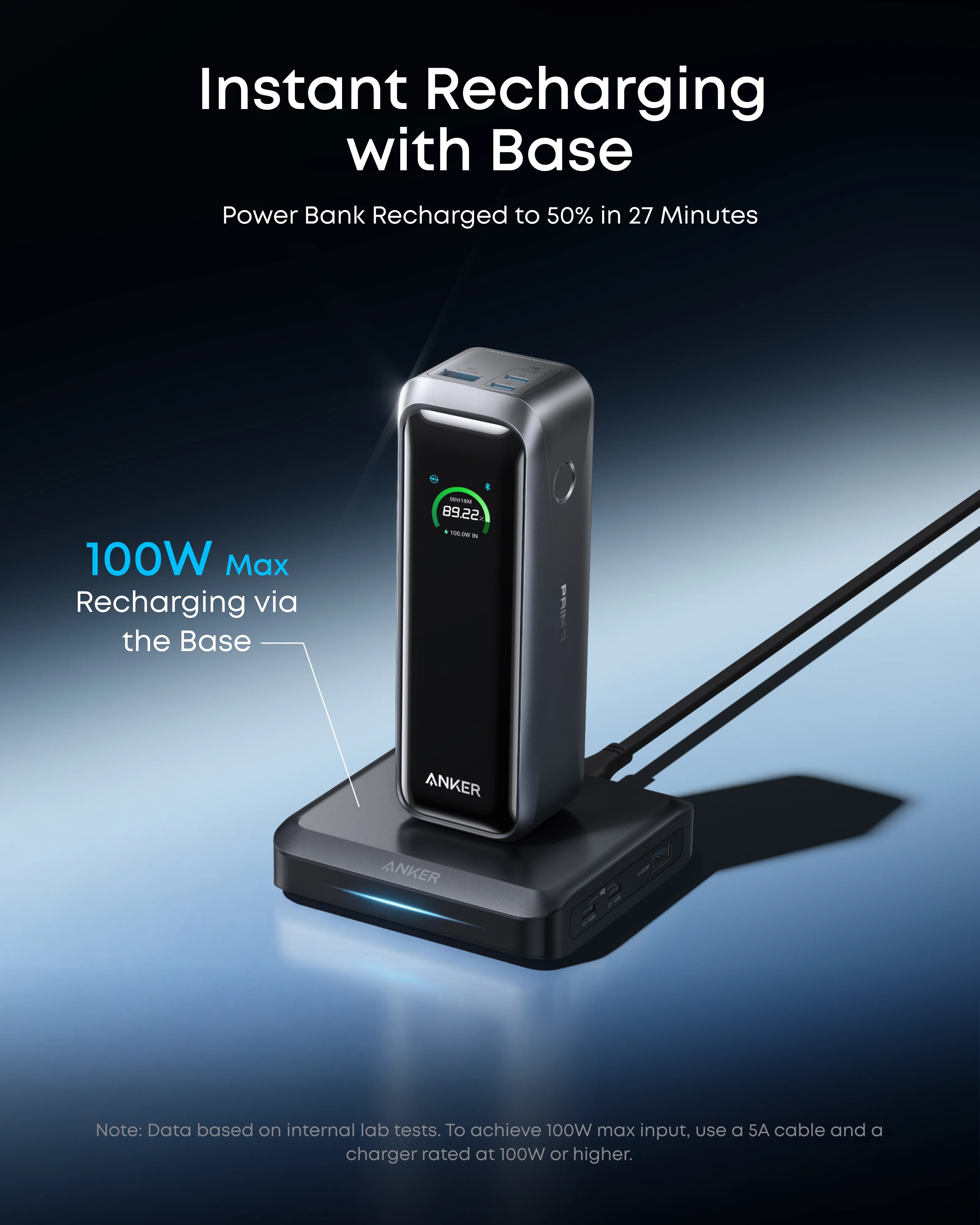Anker Prime Power Bank (20K, 220W) with Charging Base - Image 3