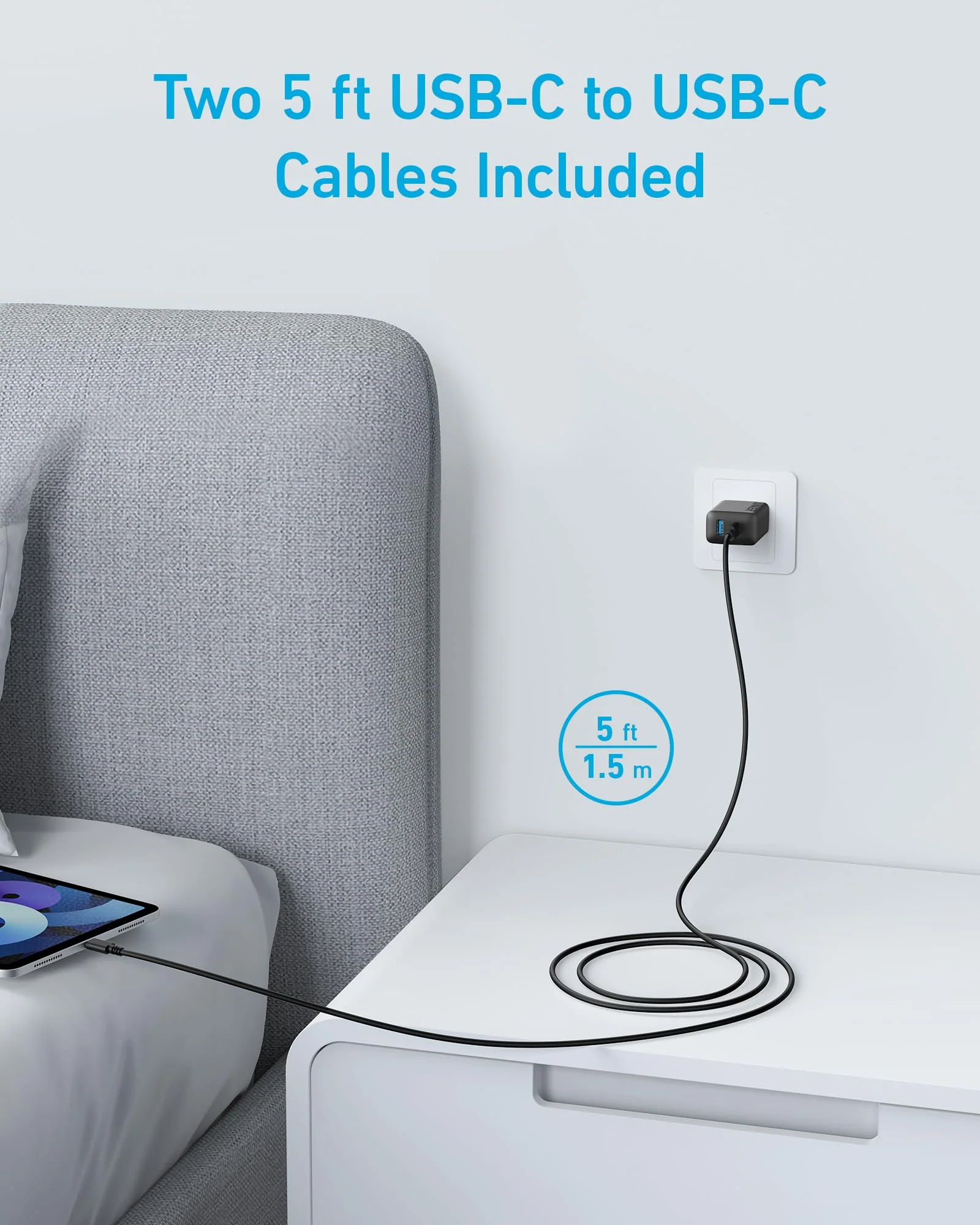 Refurbished Anker 20W Fast Wall Charger (2-Pack) - Image 3