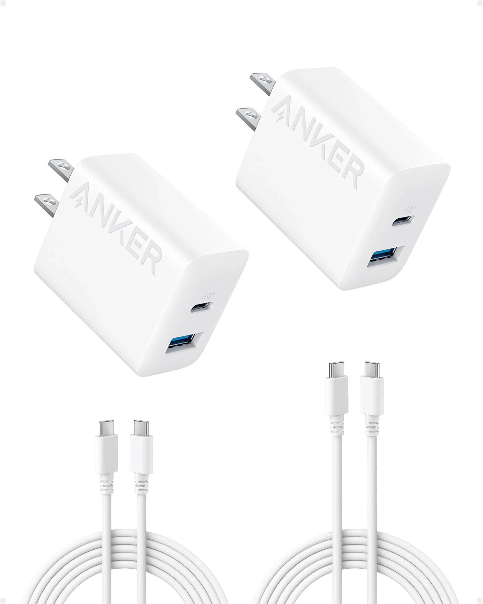 Refurbished Anker 20W Fast Wall Charger (2-Pack) - Image 9