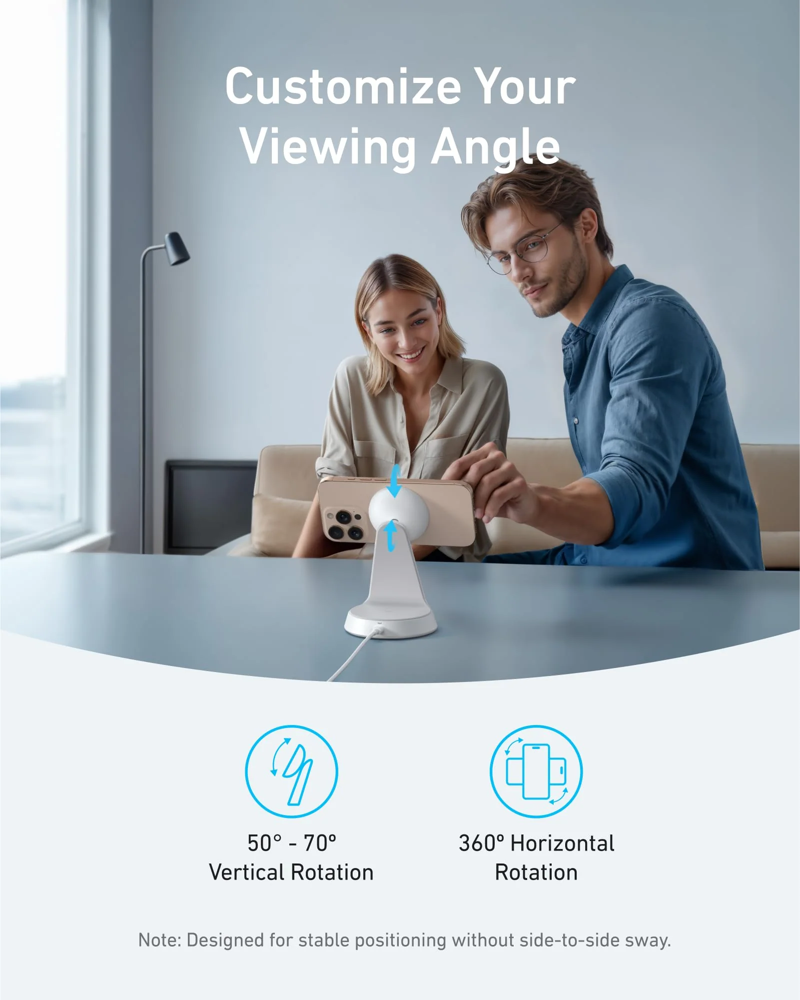 Anker MagGo Wireless Charger (2-in-1, Dock Stand) with USB-C Cable BOA - Image 10