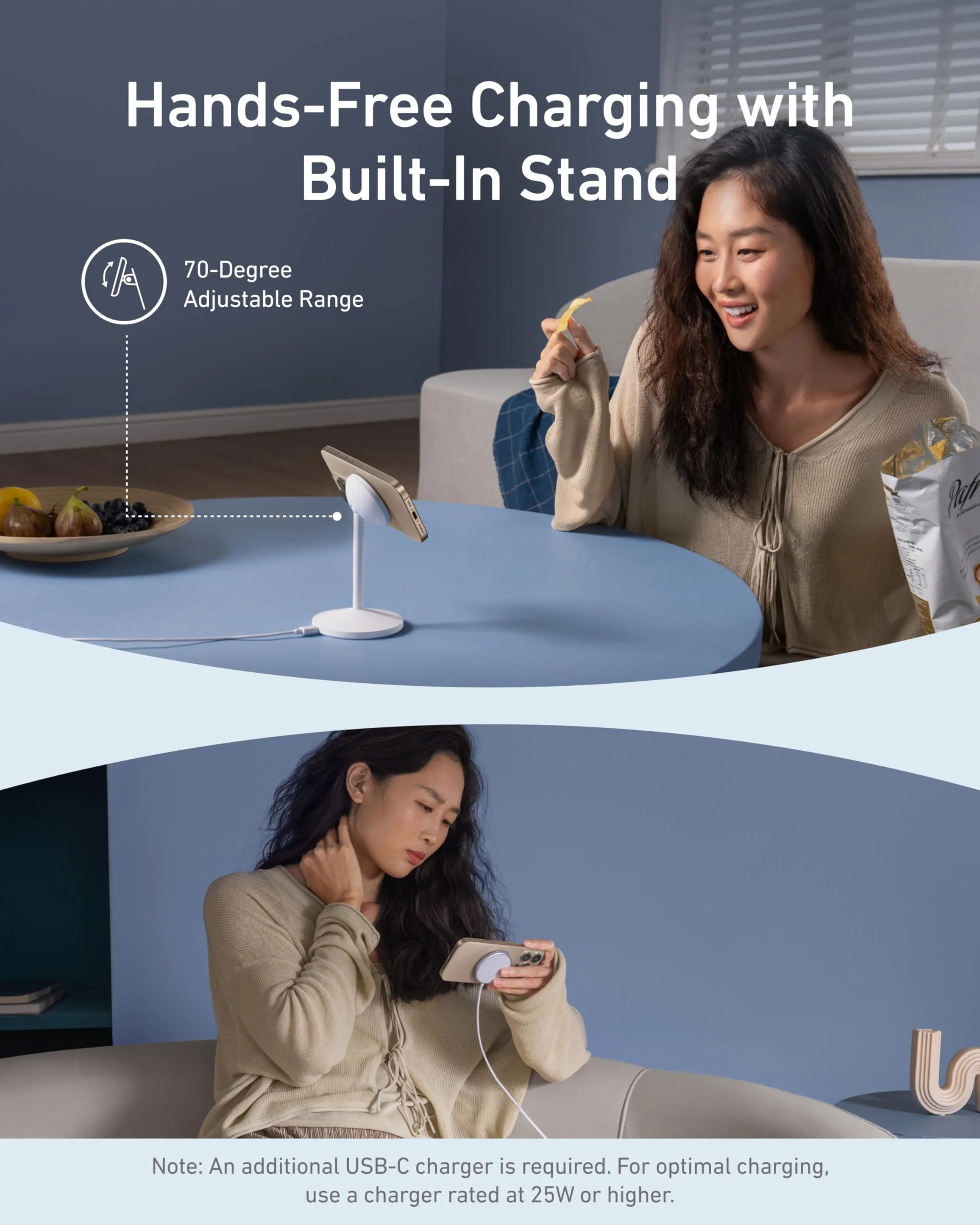 Anker MagGo Wireless Charger (Stand) with Adapter and Cable BOA - Image 10