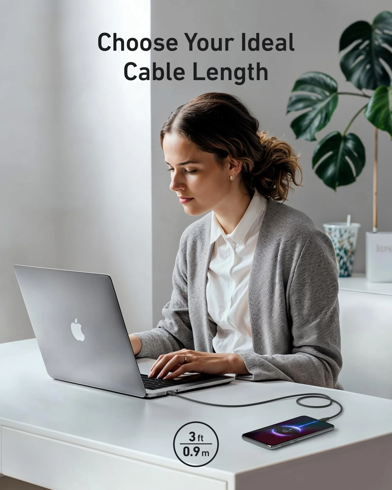 Anker 15W USB-A to USB-C Cable 2Pack (3 ft, Silicone) - Image 6