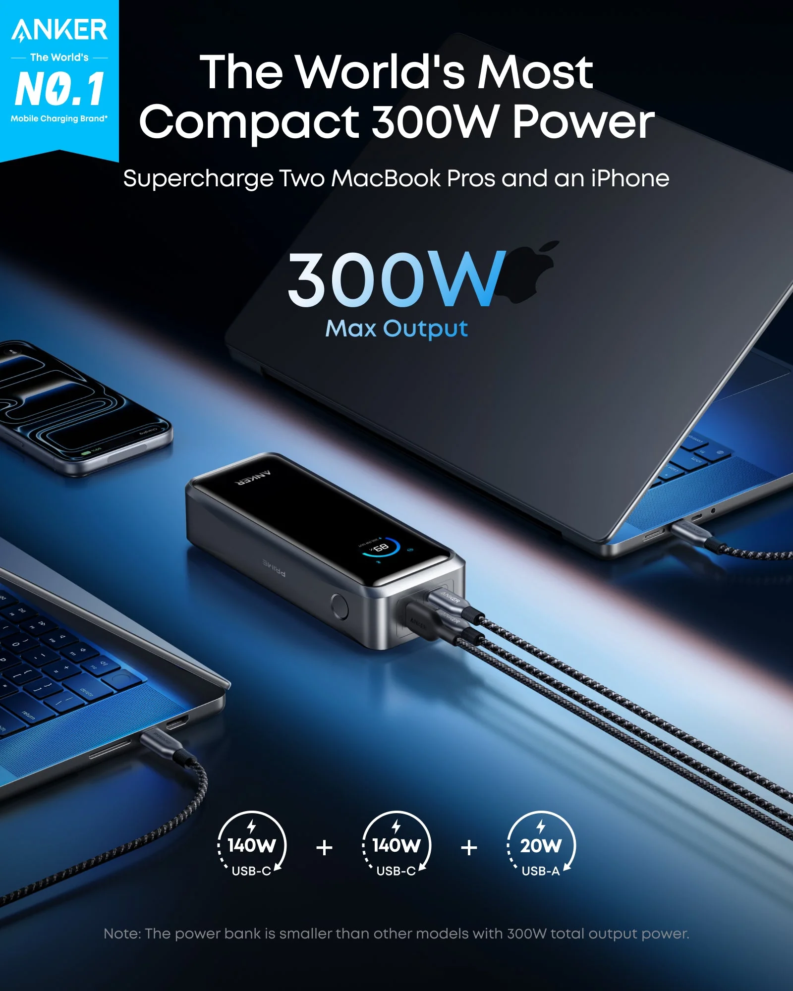 Anker Prime Power Bank (26K, 300W) and Anker Prime USB-C to USB-C Cable (240W, Upcycled-Braided) - Image 14