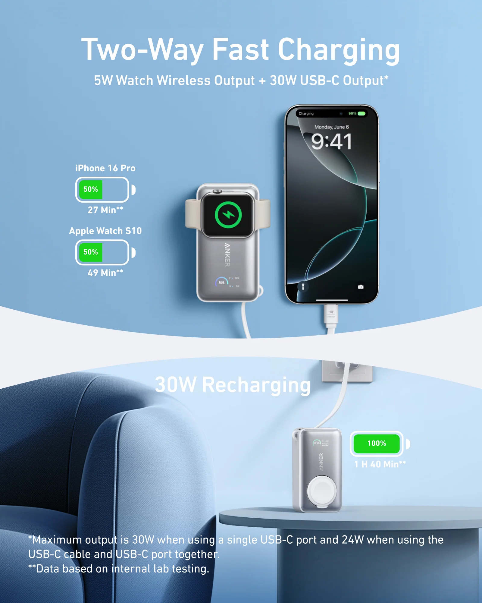 Anker MagGo Power Bank (10K, 35W, For Apple Watch) - Image 9