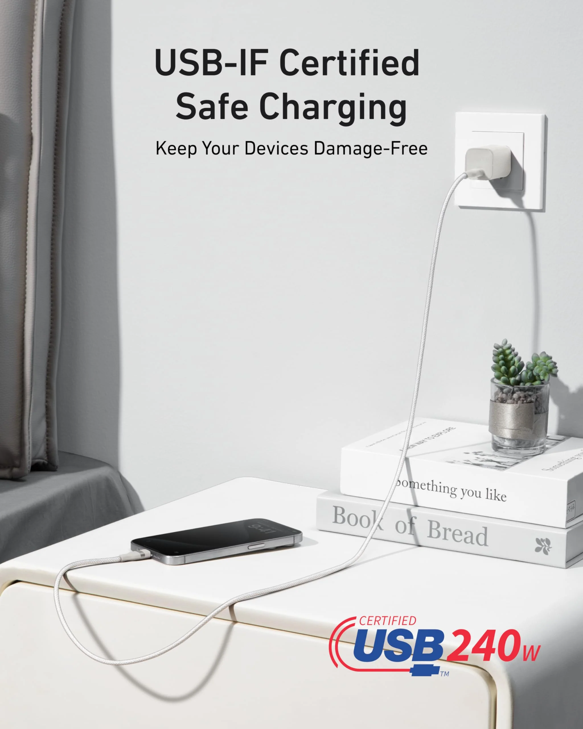Anker USB-C to USB-C Cable (3 ft / 6 ft, 240W, Upcycled-Braided) - Image 24
