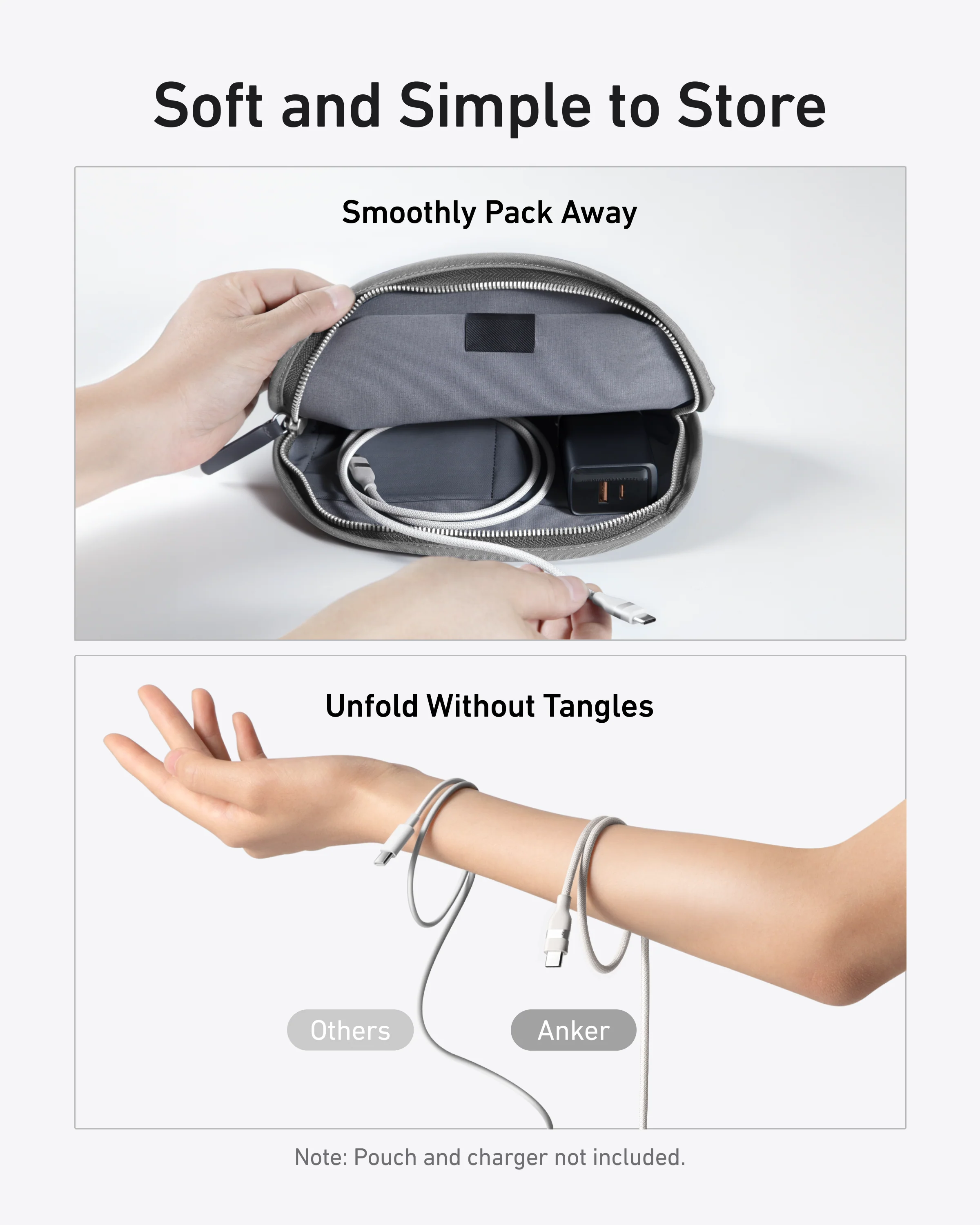 Anker USB-C to USB-C Cable (3 ft / 6 ft, 240W, Upcycled-Braided) - Image 3