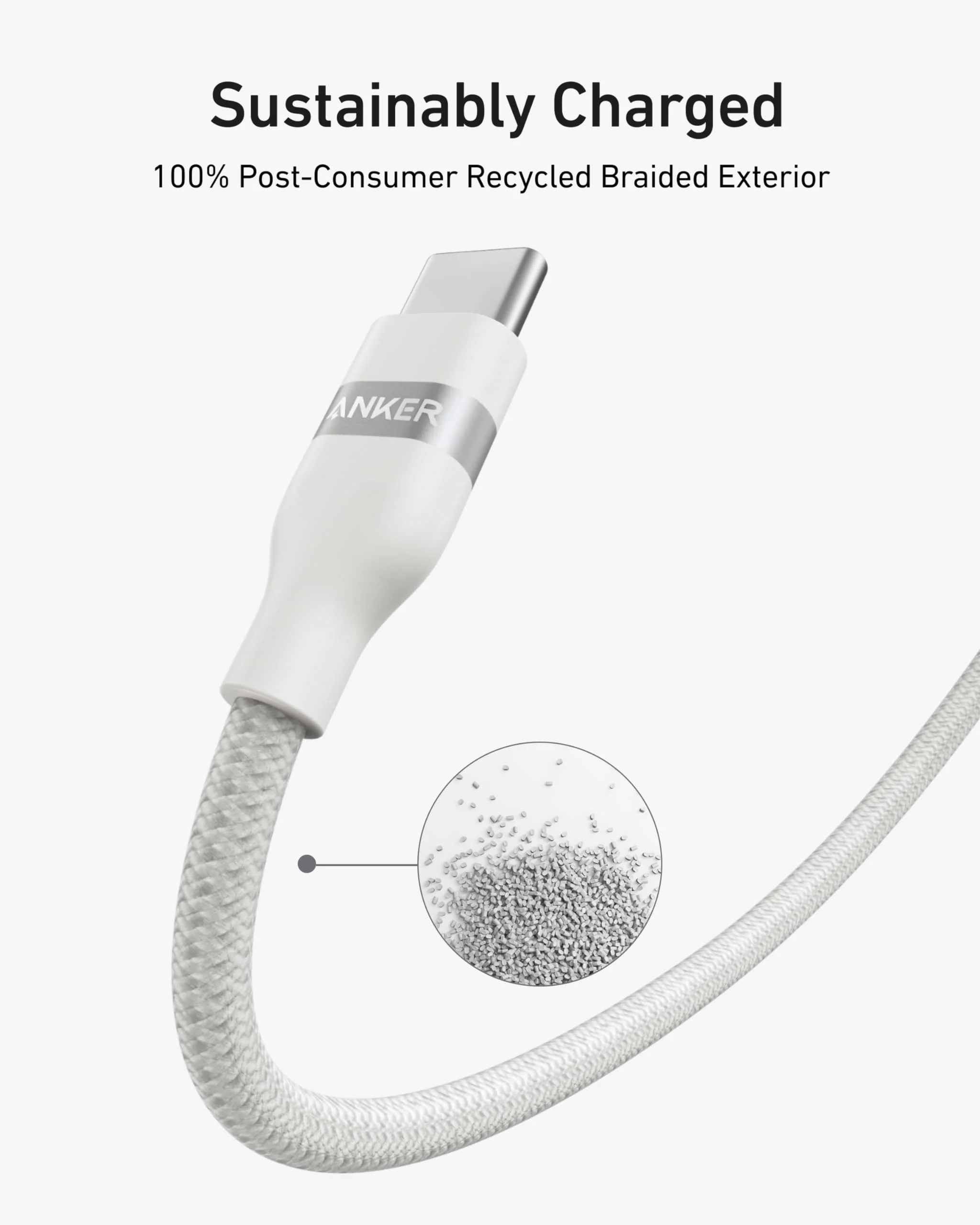Anker USB-C to USB-C Cable (3 ft / 6 ft, 240W, Upcycled-Braided) - Image 5