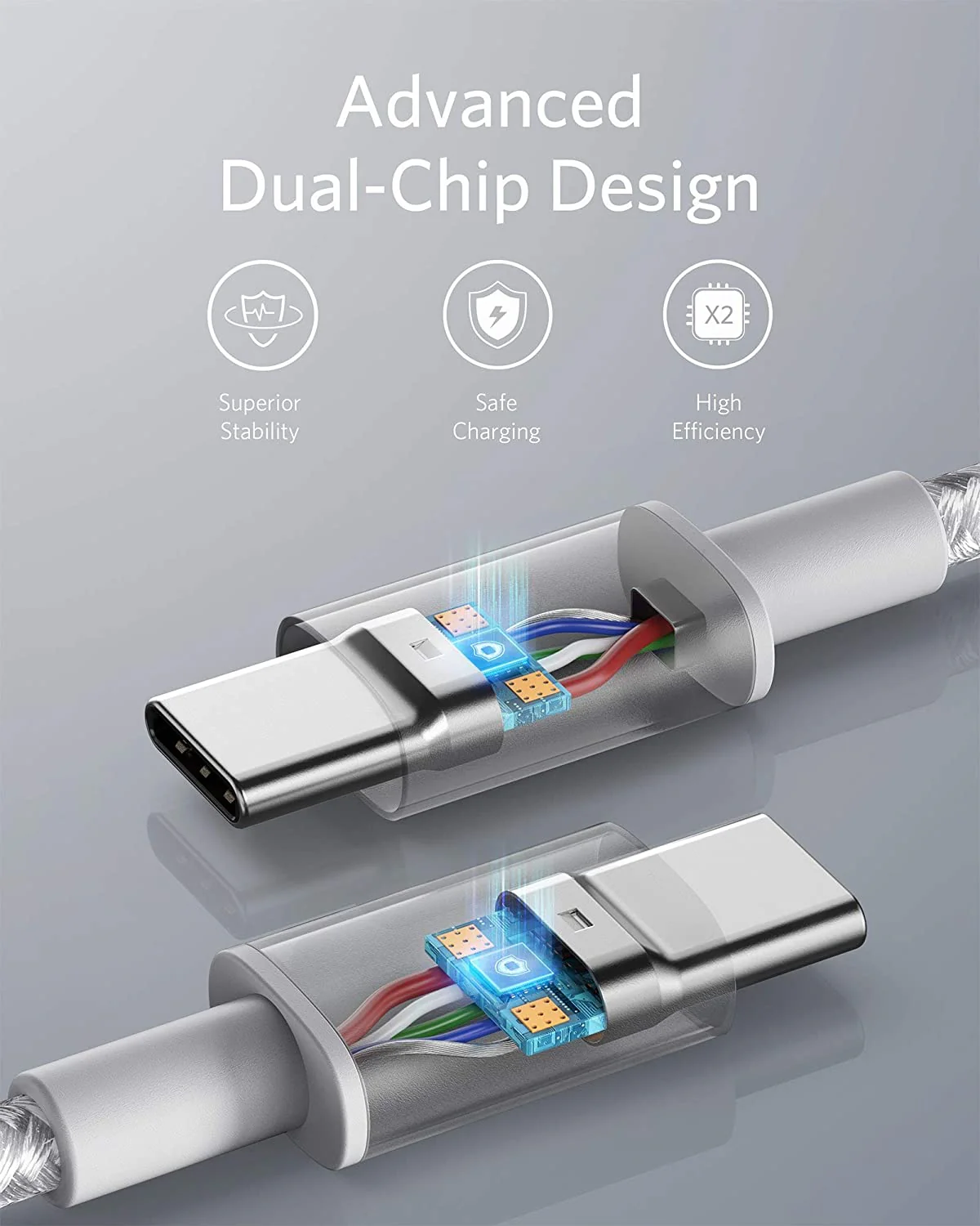 Anker <b>523</b> Charger (Nano 3, 47W) and New Nylon USB-C to USB-C 100W Cable (10 ft) - Image 8