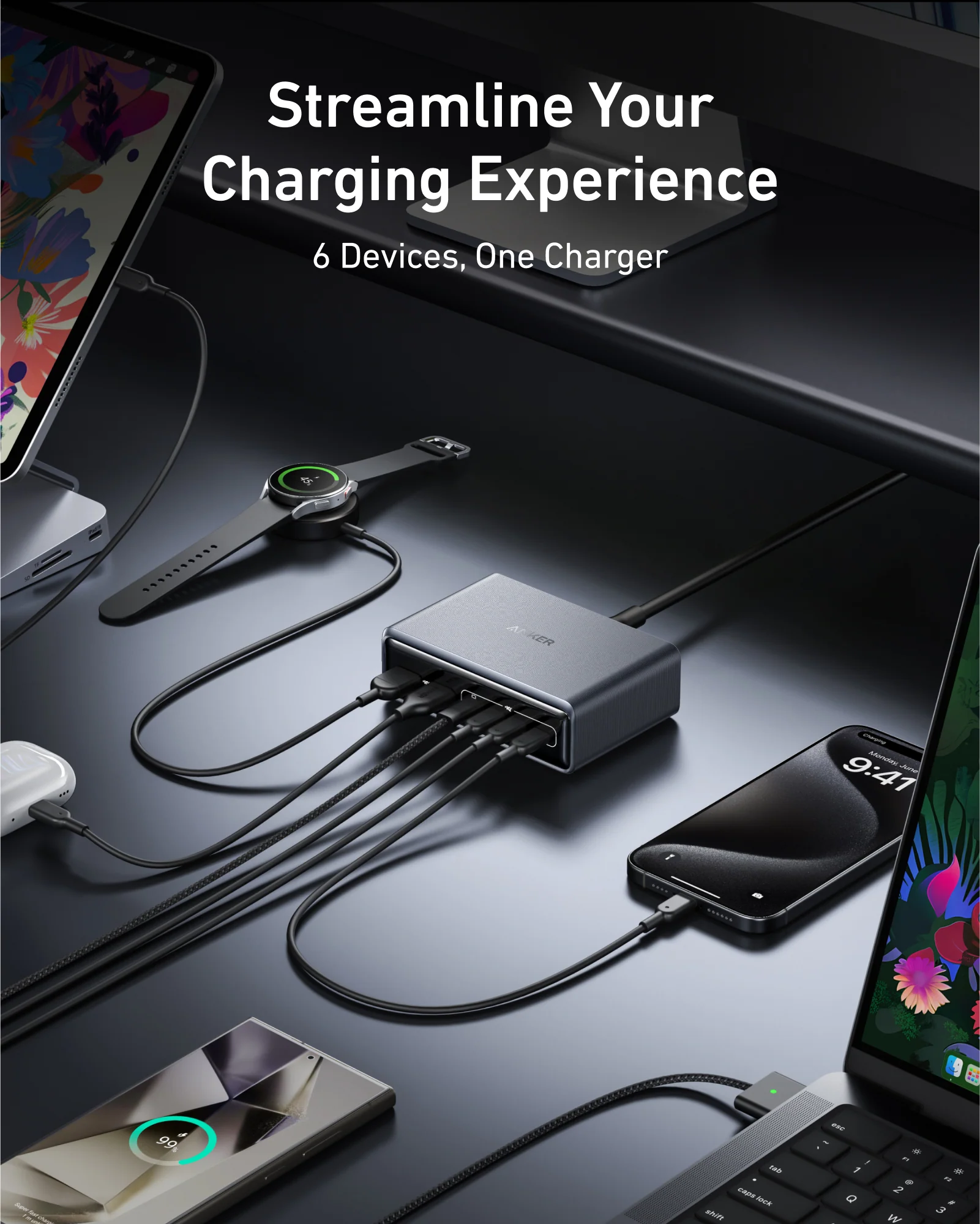 Anker Prime Charger (200W, 6 Ports, GaN) - Image 4